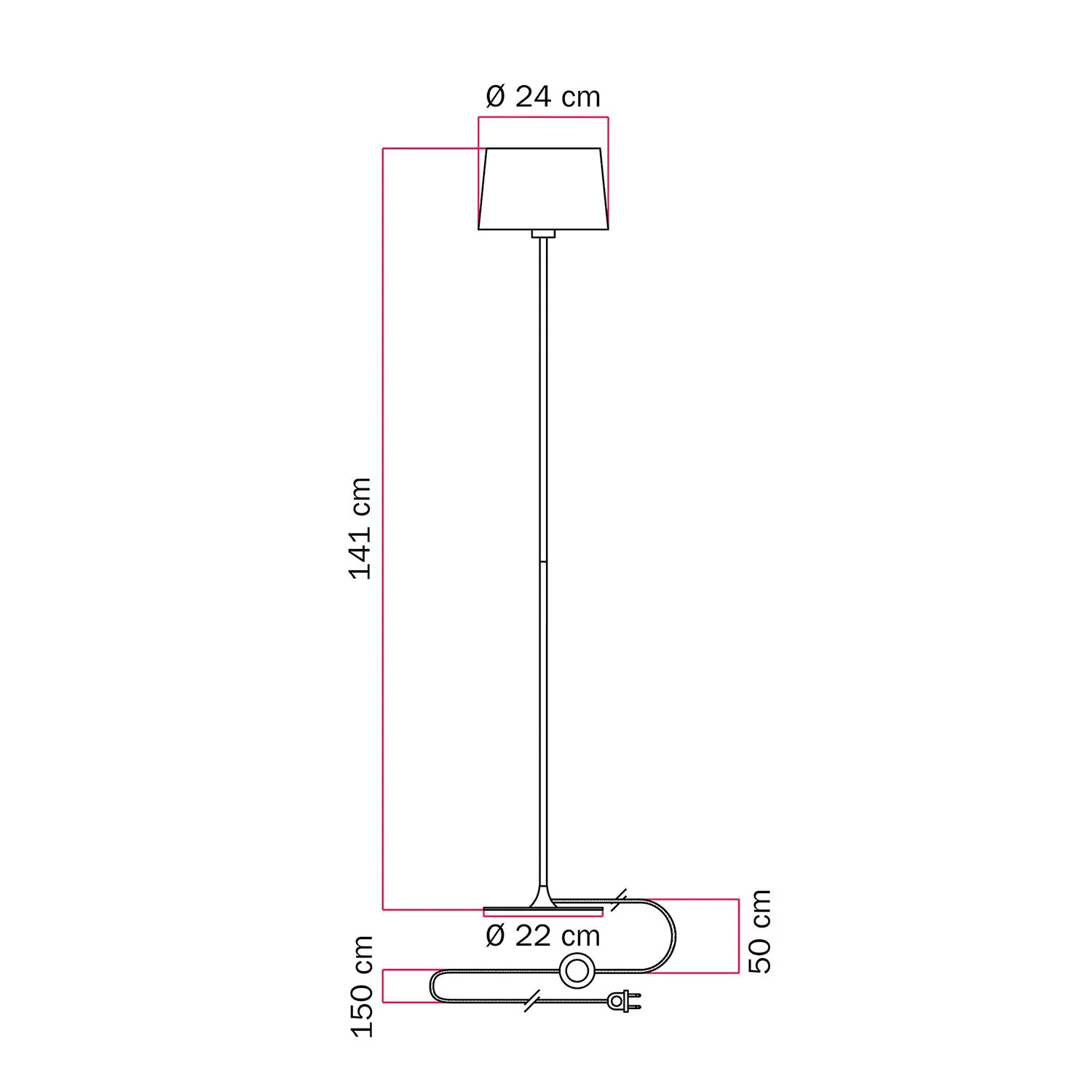 Stehleuchte MAG-Y mit runder Metallbasis und Athena-Lampenschirm - Mattweiß - Image 5
