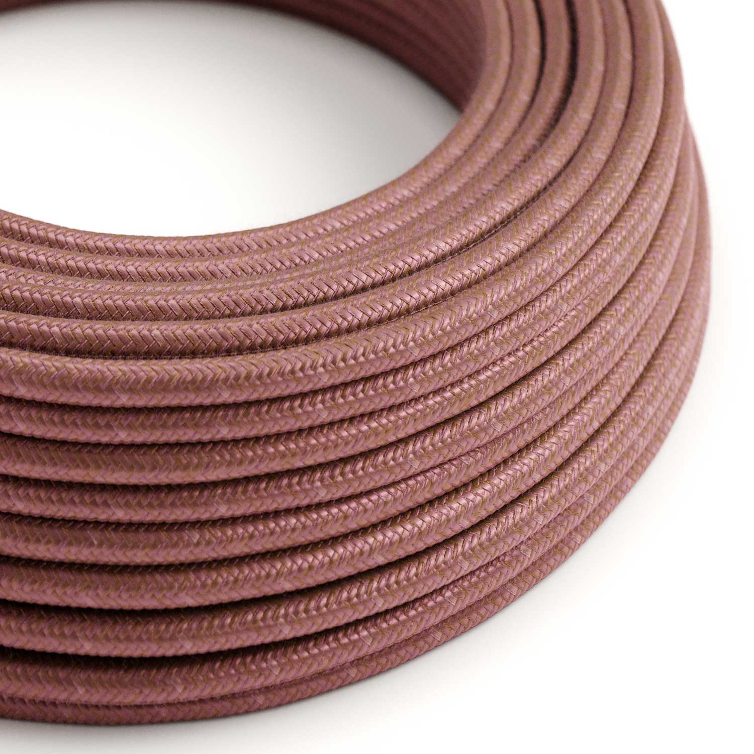 Textilkabel für Beleuchtung aus Baumwolle in Marsala – Das Original Creative Cables, für individualisierbare Lampen – RX11