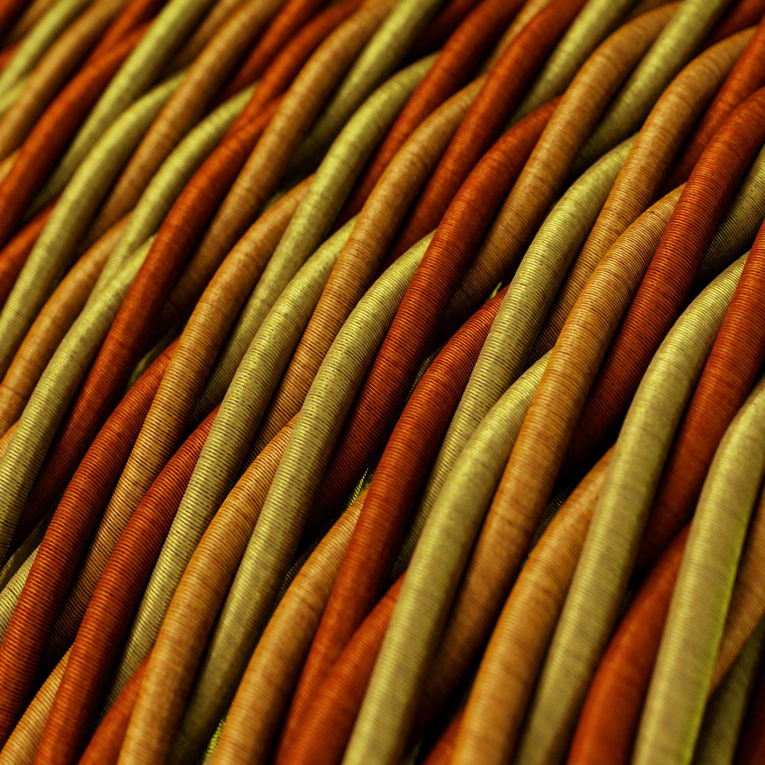 Textilkabel für Beleuchtung Orange glänzend - Das Original Creative Cables, die beste Wahl für moderne Lampen - TG04 - Image 2