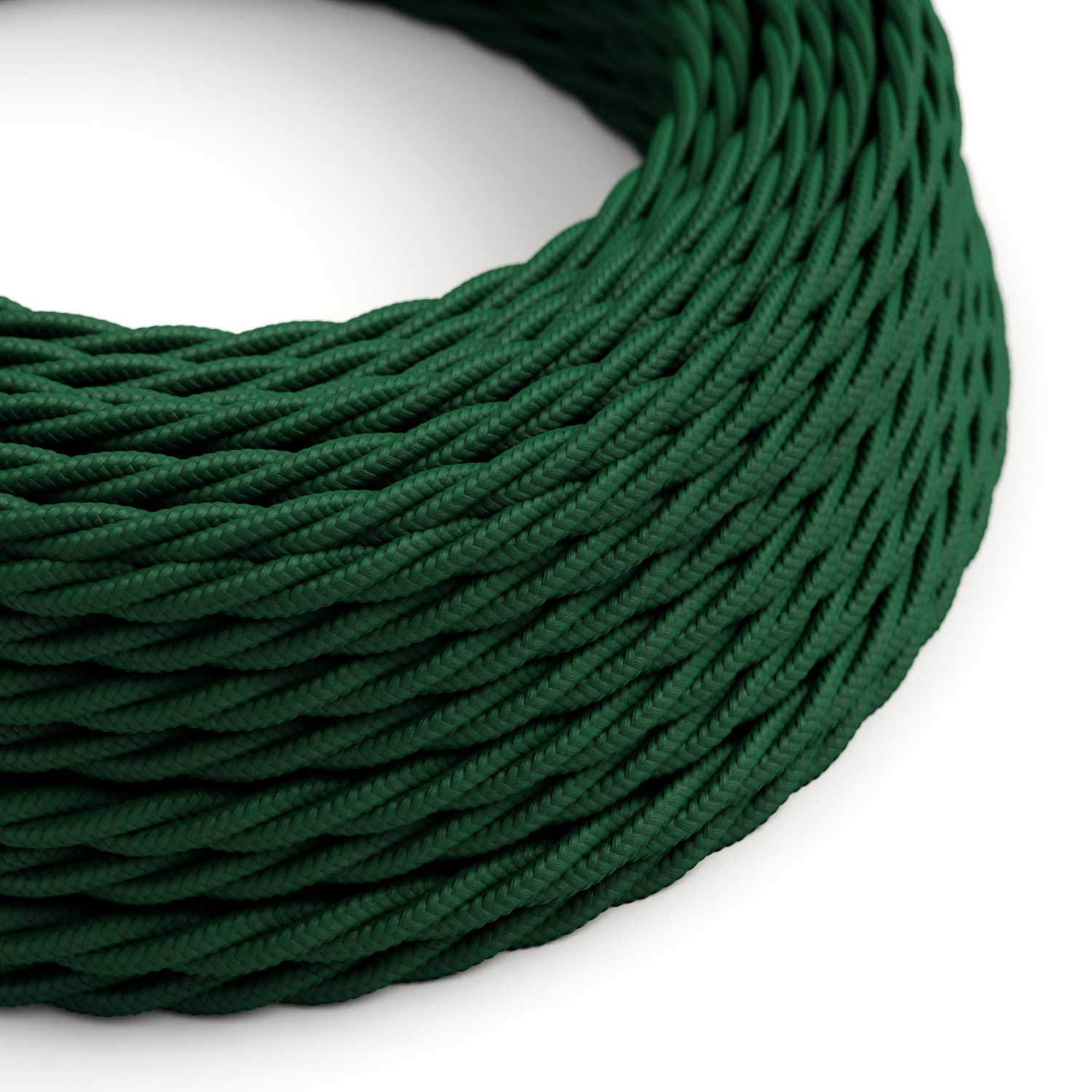 Geflochtenes Textilkabel Waldgrün – Das Original von Creative Cables, entwickelt für die Aufwertung Ihrer Kronleuchter – TM21