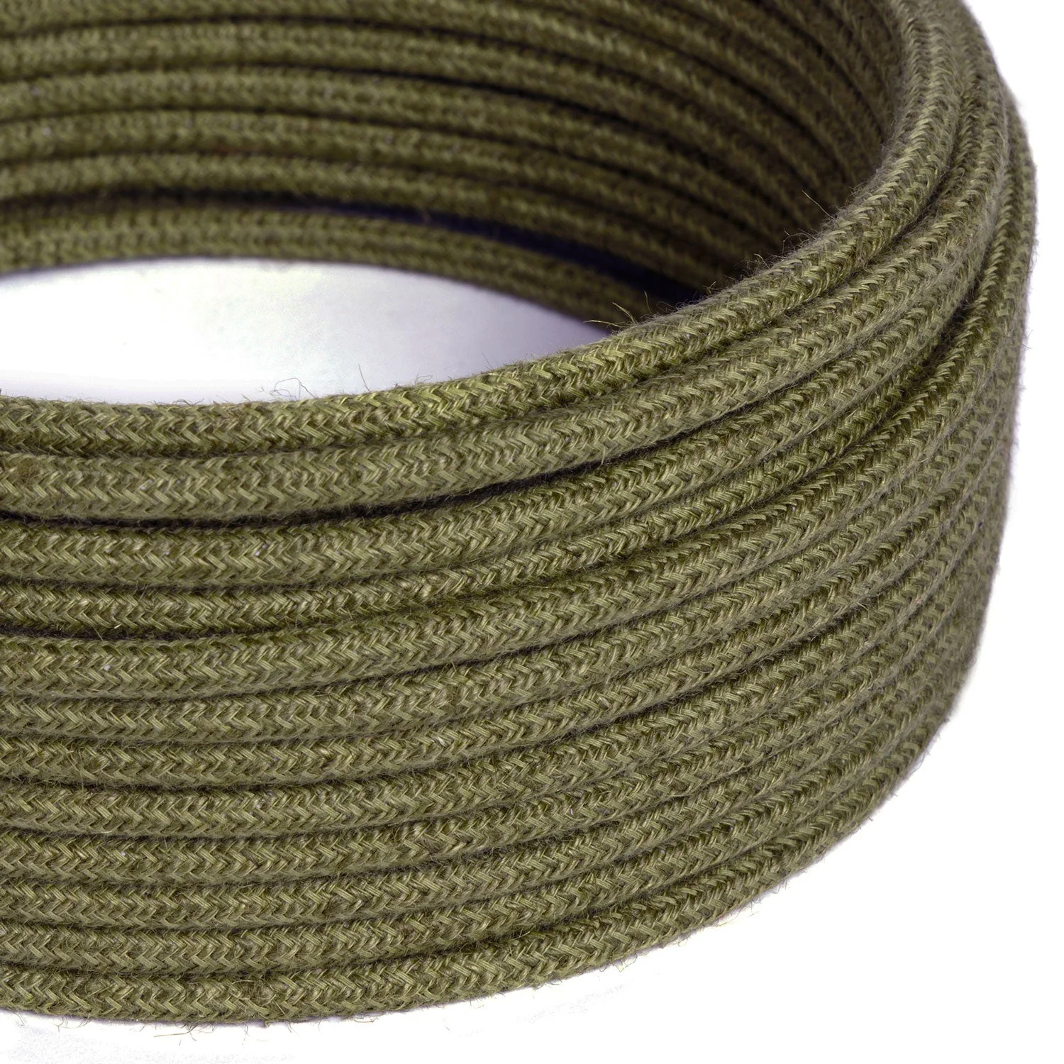 Stoffummanteltes Kabel – Jute Braun Bark RN26 – UL-zertifiziert