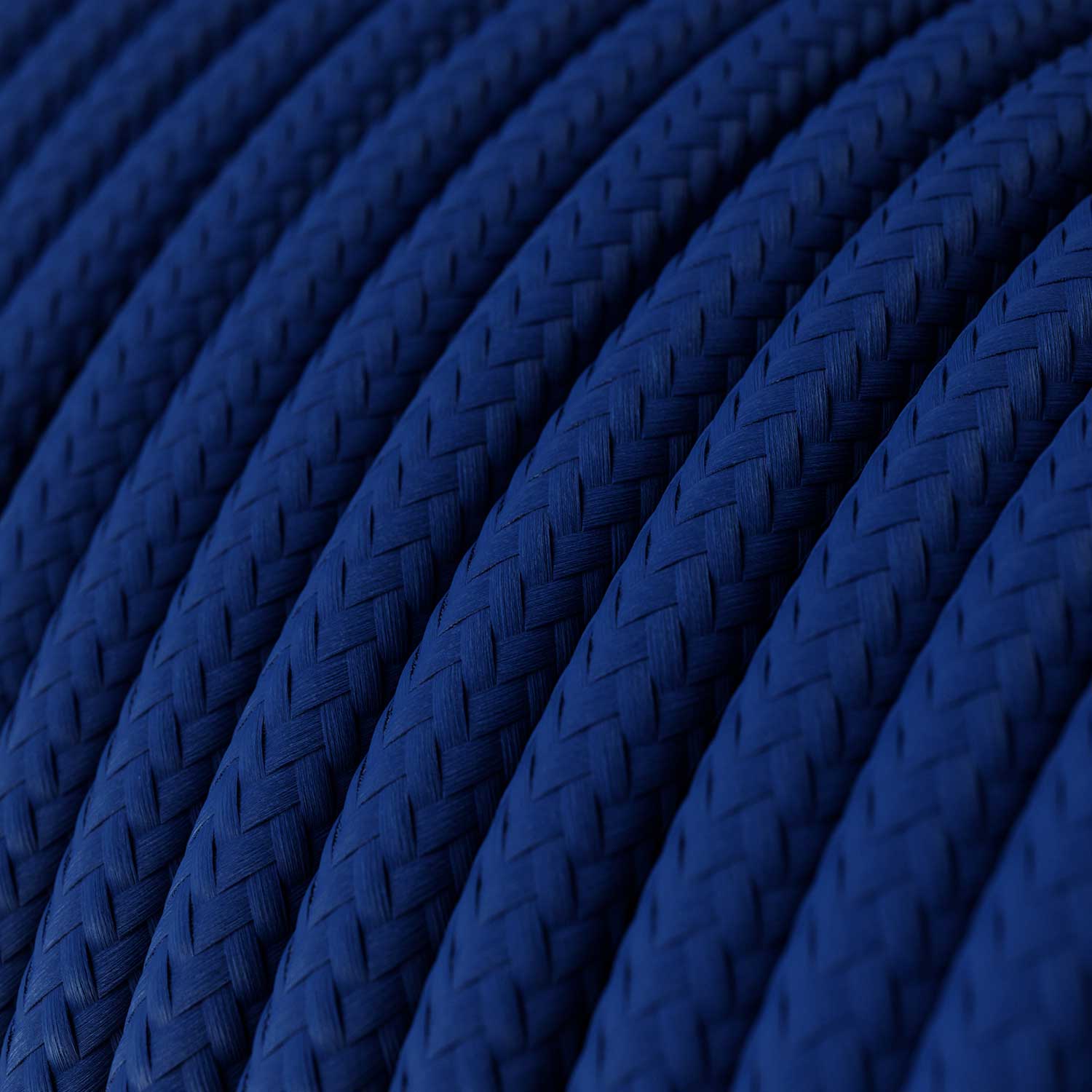 Glänzendes Classic Blue Textilkabel – Original Creative-Cables – RM12 rund 2x0,75mm / 3x0,75mm - Image 2