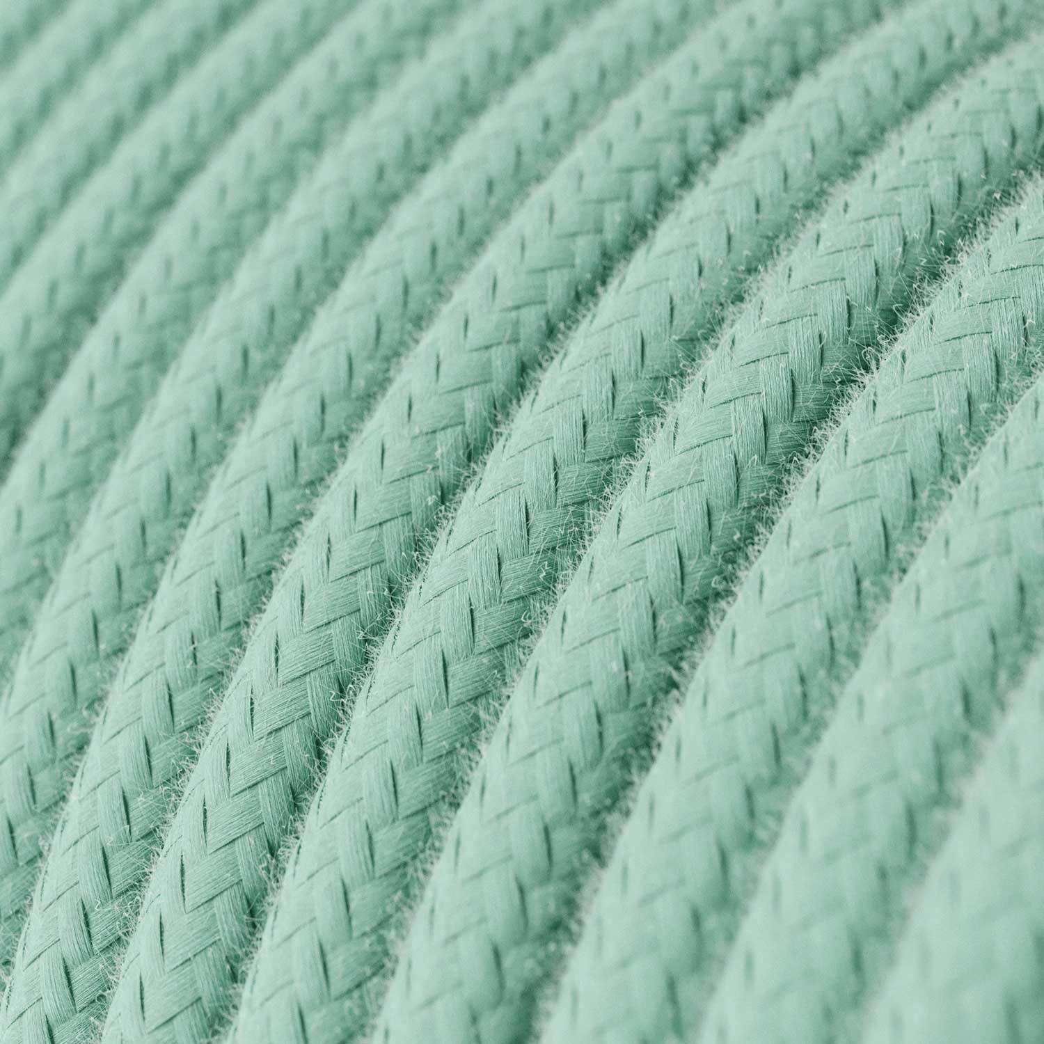Textilkabel - Mintgrün Baumwolle RC34 - UL Zertifiziert - Image 2