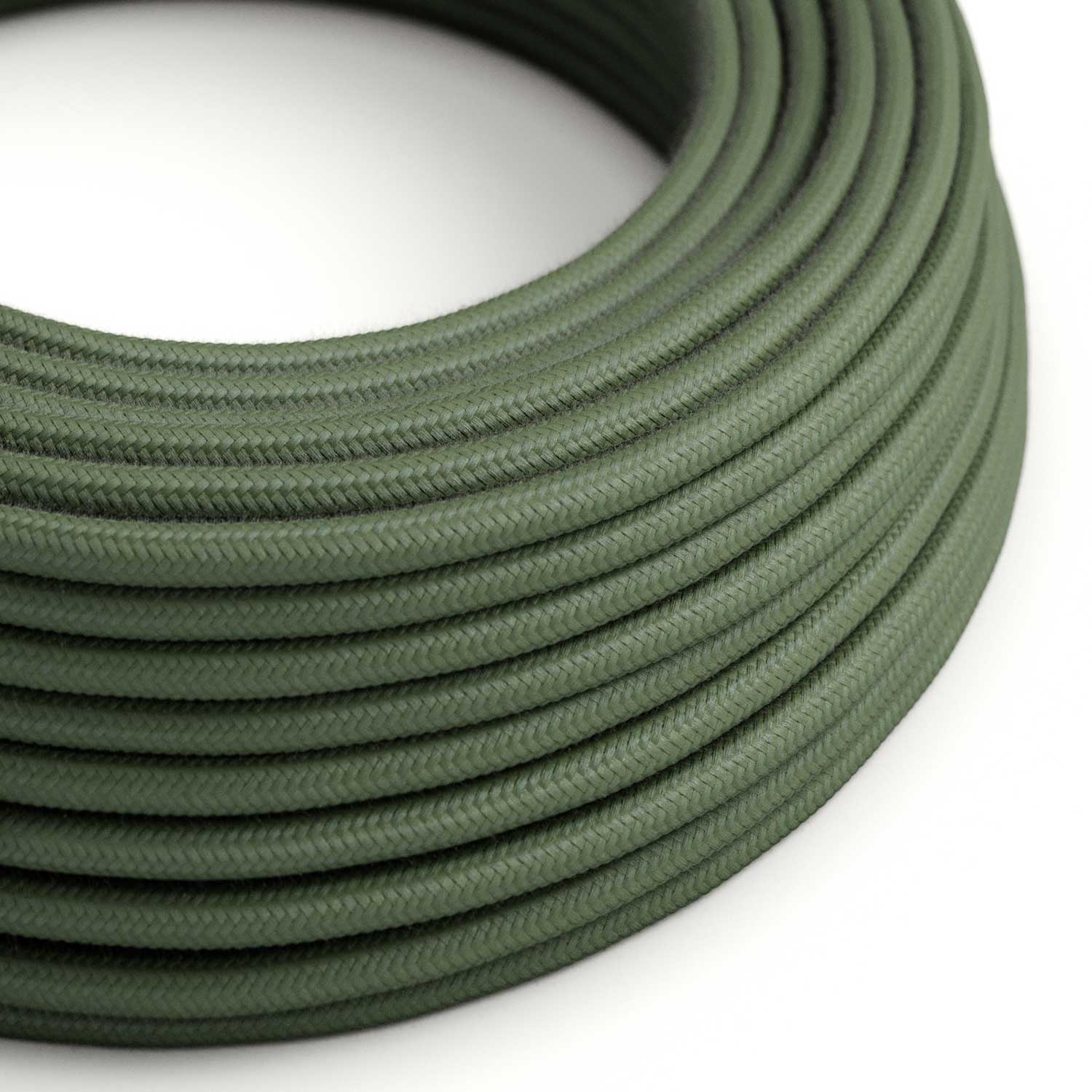 Textilkabel Salbeigrün aus Baumwolle – Das Original Creative-Cables – RC63 Rund 2x0,75 mm / 3x0,75 mm