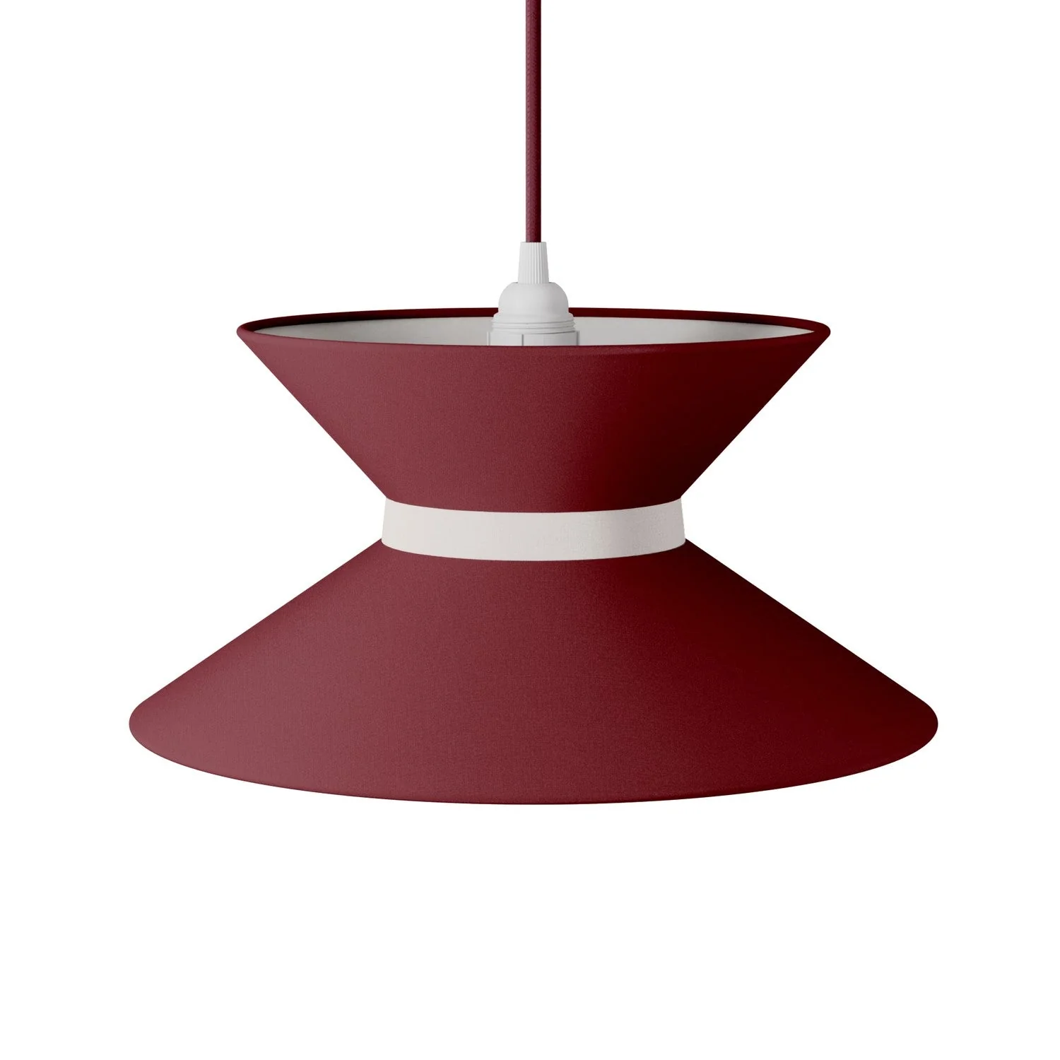 Lampenschirm aus Stoff Clessidra für Pendelleuchte – Arenal Bordeaux - Image 4