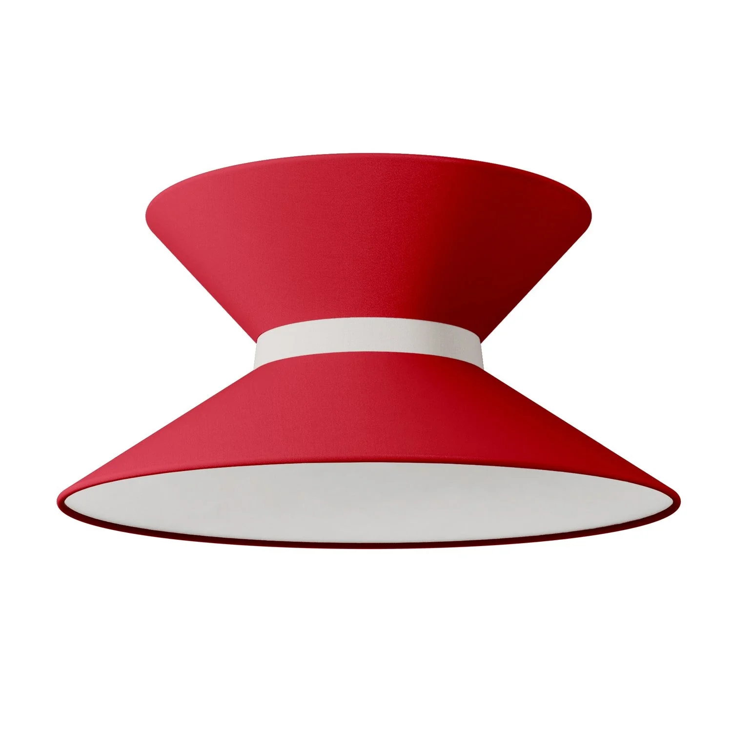 Clessidra Stofflampenschirm Teletta Rot - Made in Italy