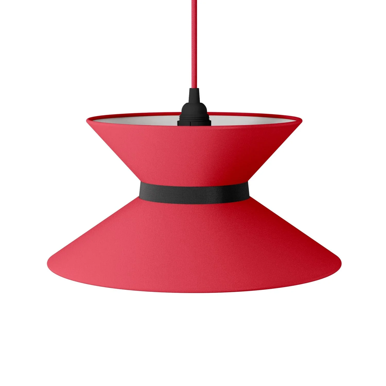 Clessidra Stofflampenschirm Teletta Rot - Made in Italy - Image 13