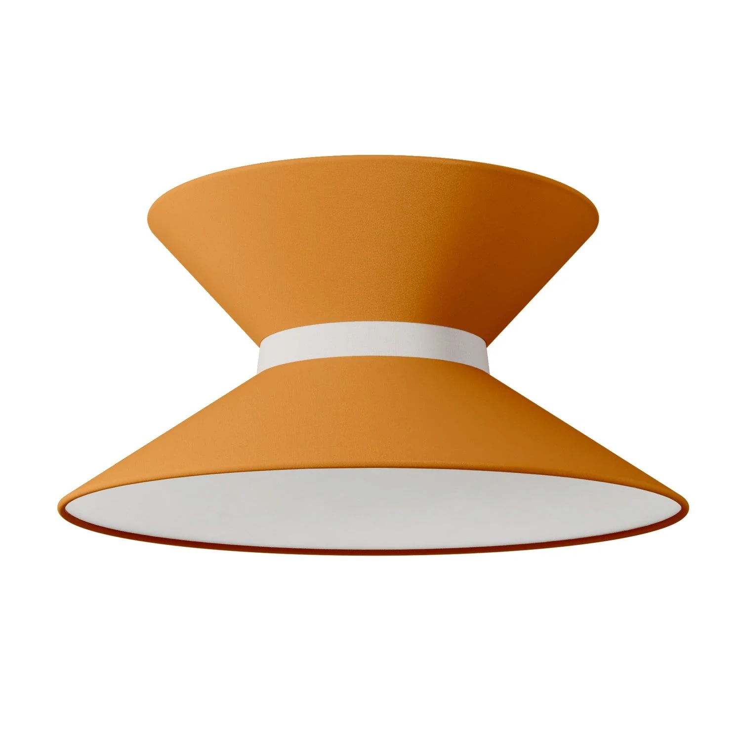 Lampenschirm aus Stoff Clessidra Teletta Mandarine – Made in Italy