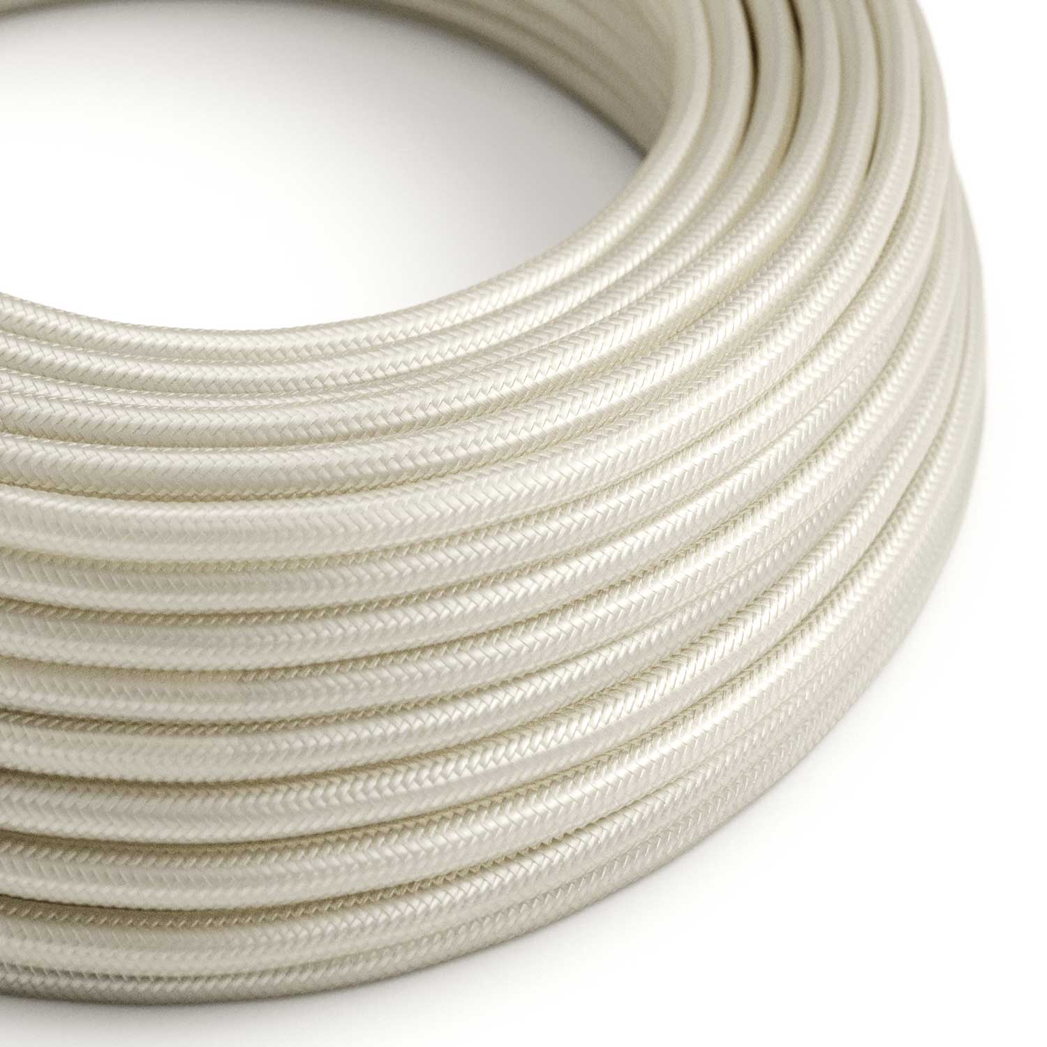 Stoffummanteltes Kabel – Rayon Ivory RM00 – UL-zertifiziert