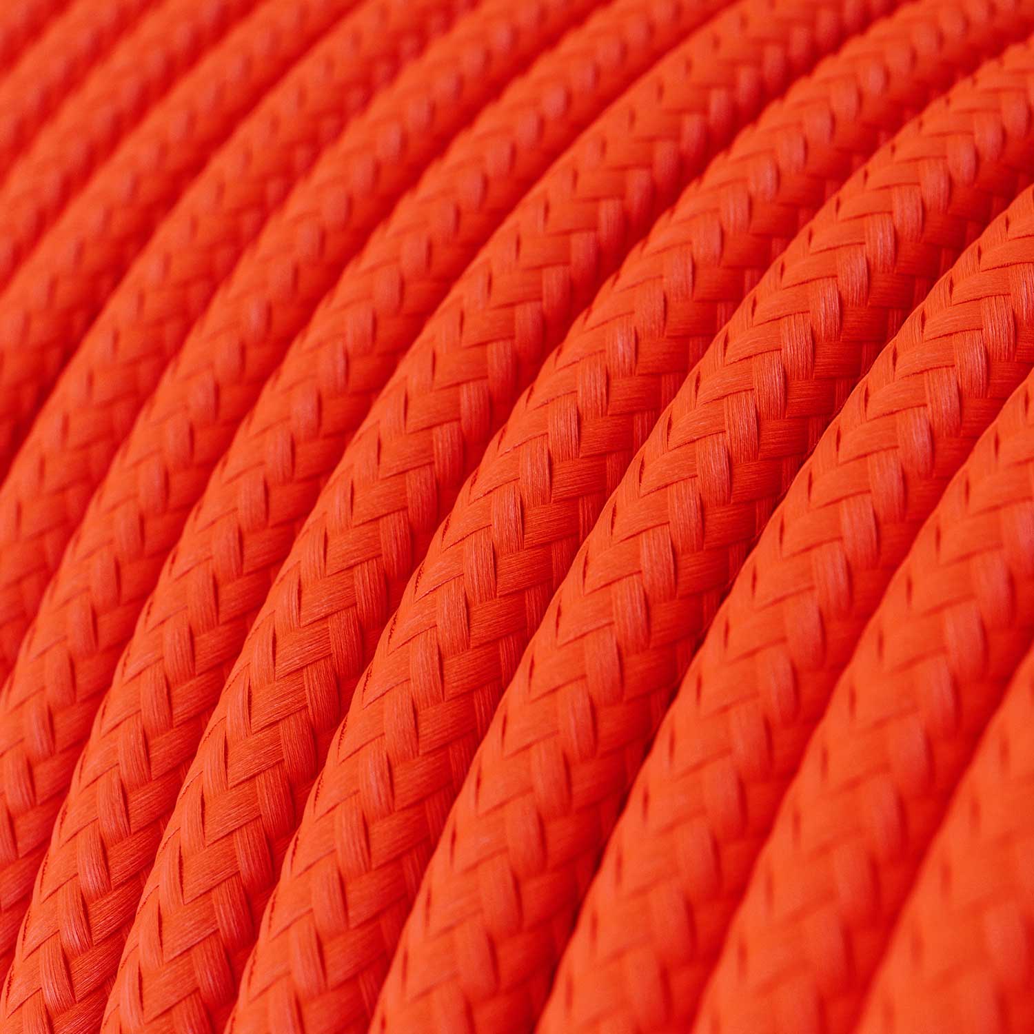 Stoff-Elektrokabel in glänzendem Neonorange – Das Original von Creative Cables, für sichtbare Designinstallationen – RF15 - Image 2
