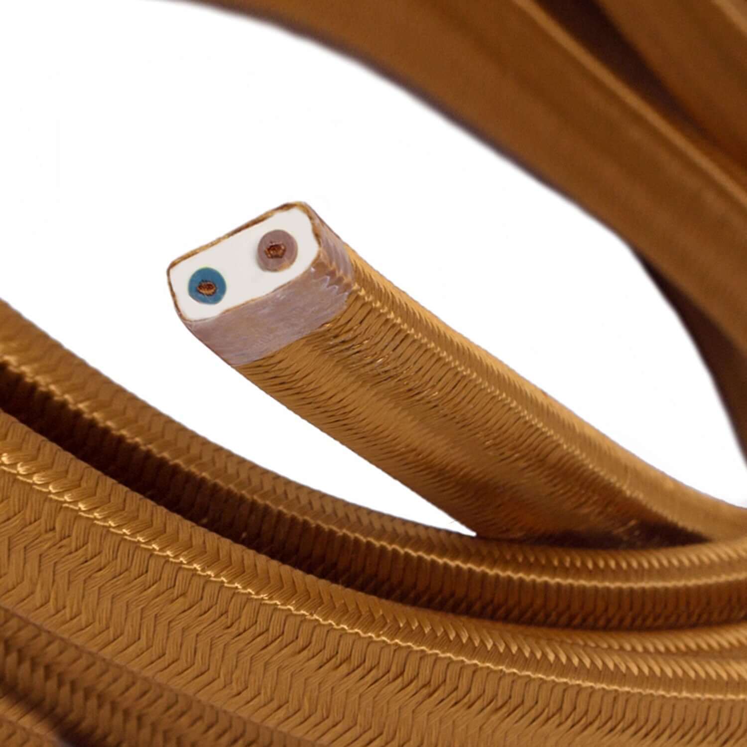 Elektrikkabel für Lichterkette mit Whisky-Stoffummantelung CM22 - Image 2