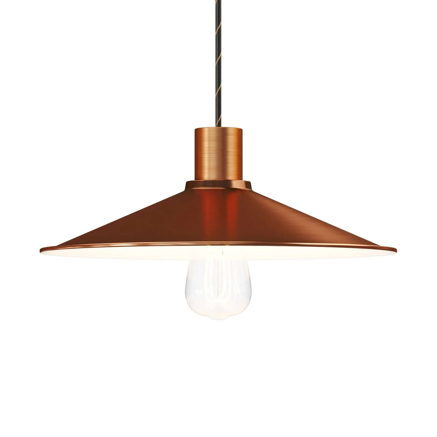 Lampenschirm Swing aus emailliertem Metall für Lampenfassungen E27 - Satin-Kupfer