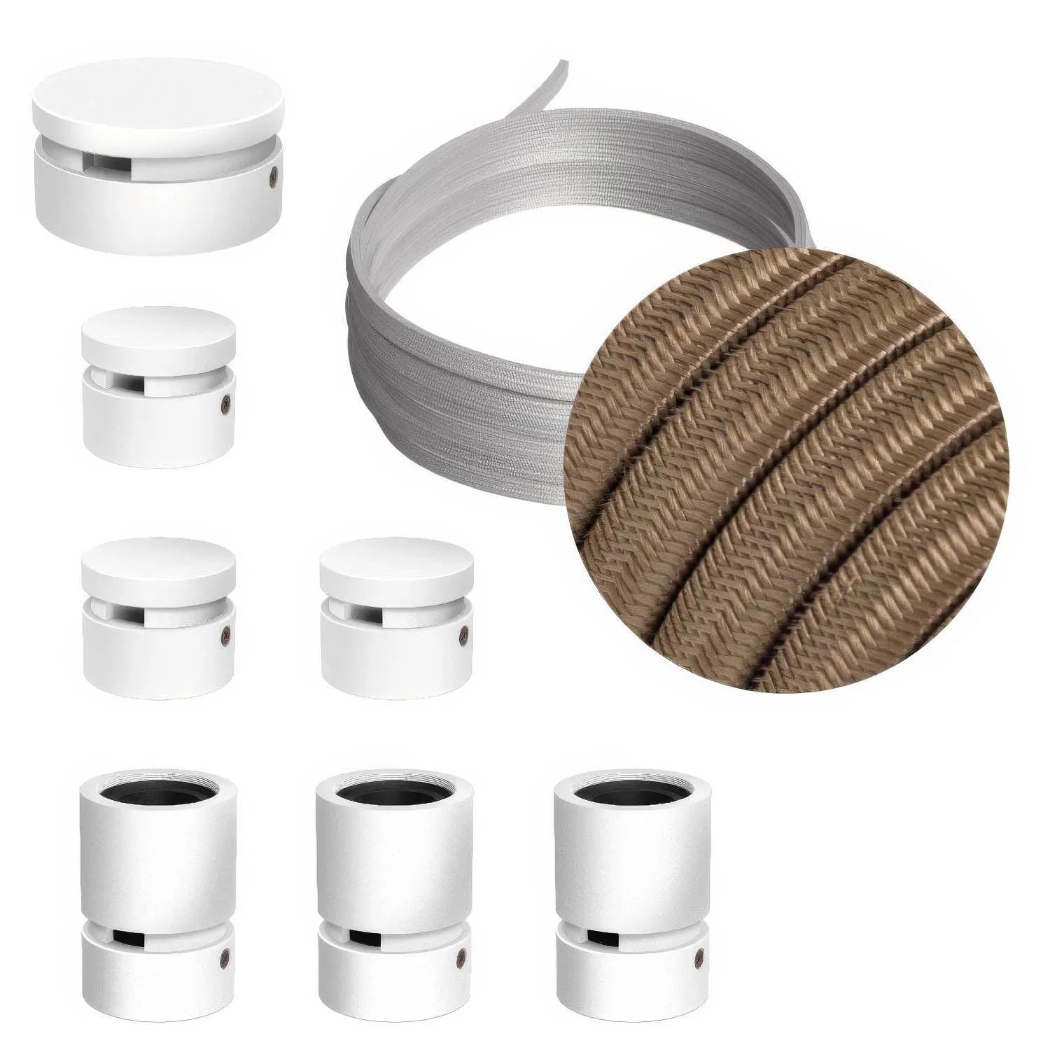 Filé Linear System Kit – mit CM27-Kabel (5 m) für Lichterkette und 7 lackierten Holzteilen für den Innenbereich, Weiß