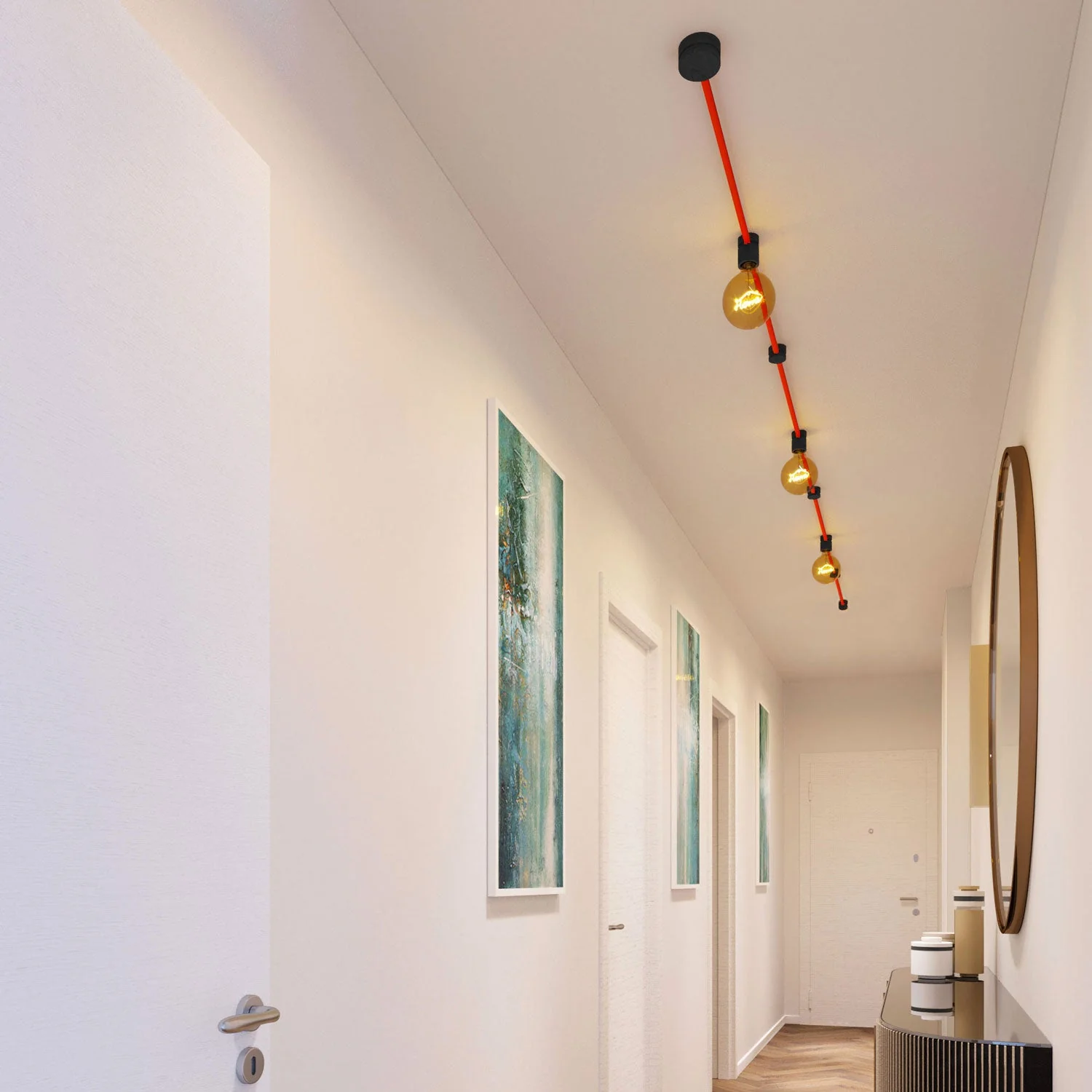 Filé Linear Kit System – mit 5 m CF15-Kabel für Lichterketten und 7 schwarz lackierten Holzelementen für den Innenbereich - Image 2