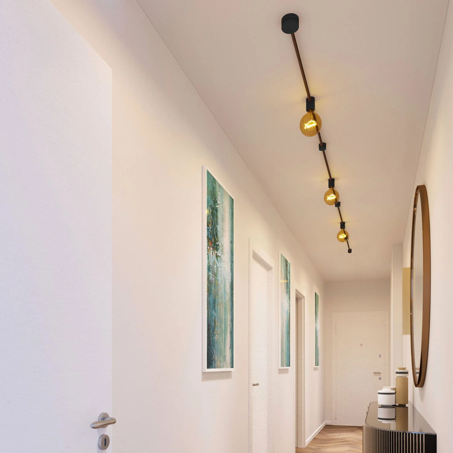 Filé Linear System-Set – mit 5 m CZ22-Kabel für Lichterketten und 7 lackierten Holzkomponenten für den Innenbereich - Image 2
