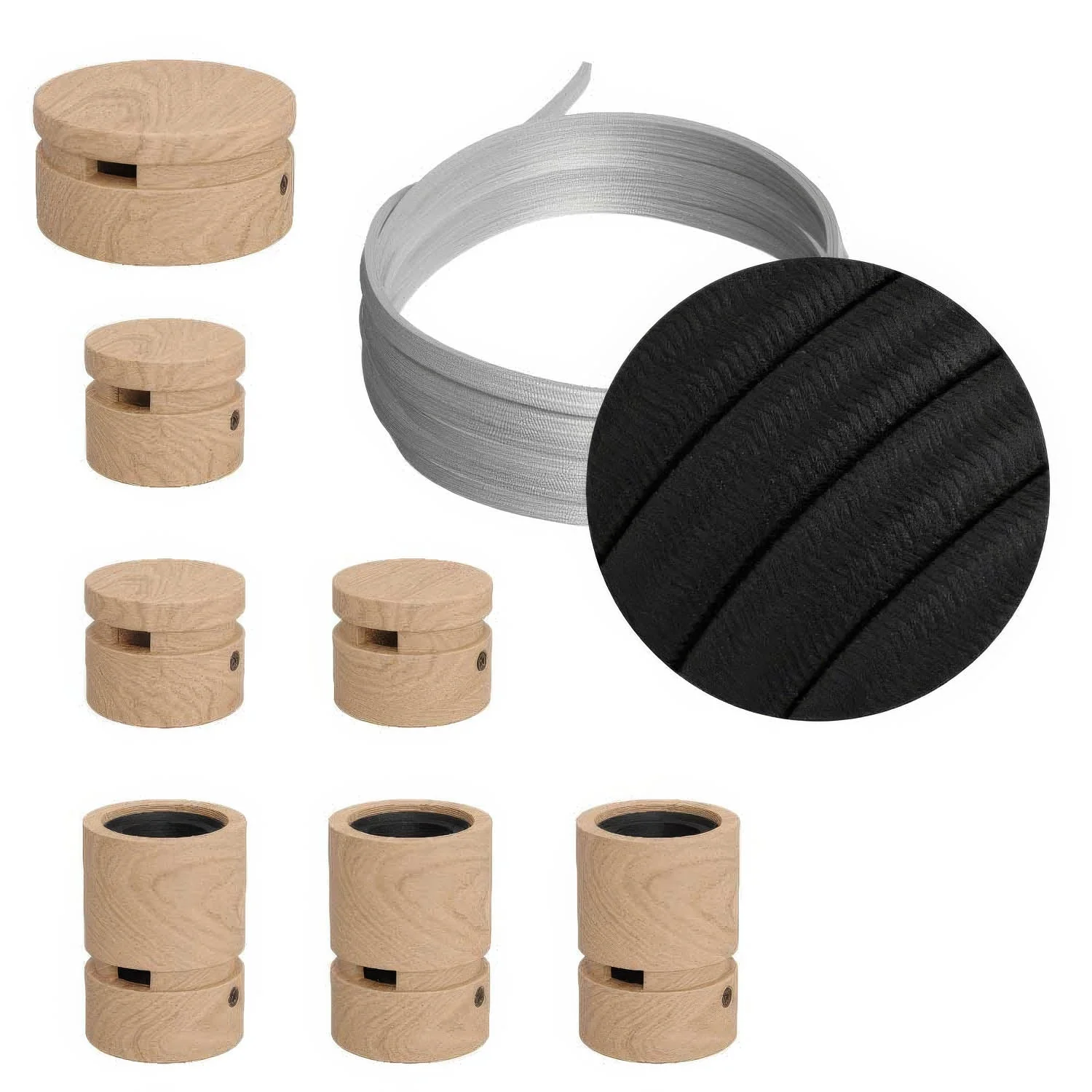 Filé Linear Kit-System – mit 5 m Kabel CM04 für Lichterketten und 7 Holzelementen für Innenräume