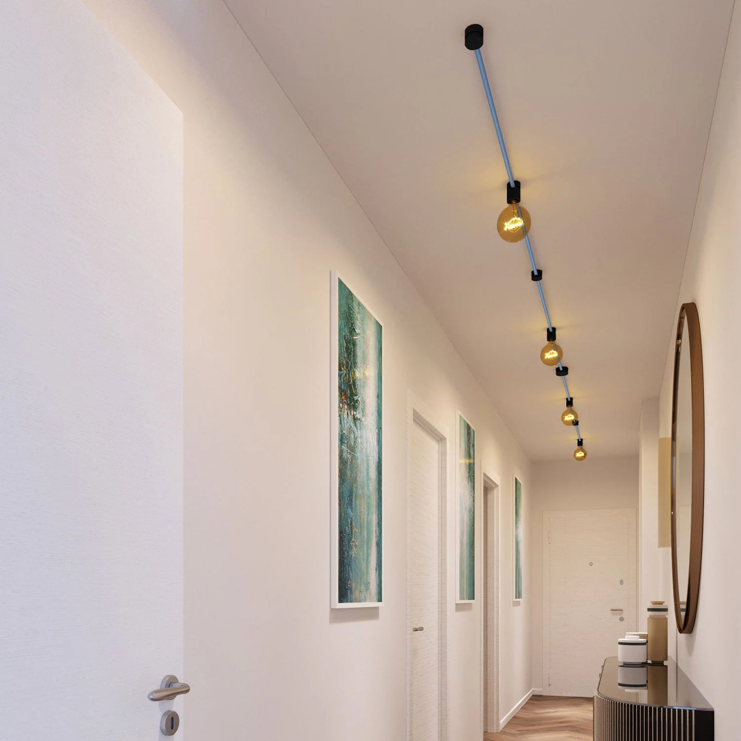 Filé Symmetric Kit-System – mit 5 m CM17-Kabel für Lichterkette und 9 schwarz lackierten Holzelementen für den Innenbereich - Image 2