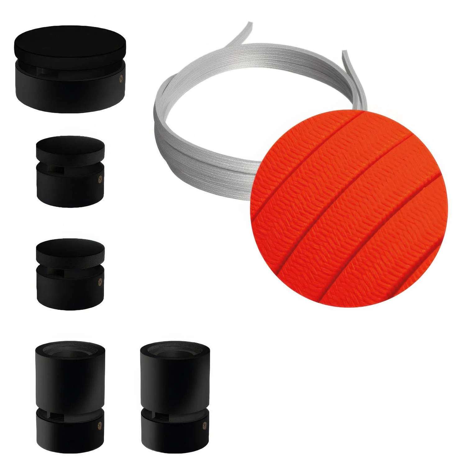 Filé Wiggle System Kit – mit 3 m CF15-Kabel für Lichterketten und 5 schwarz lackierten Holzelementen für den Innenbereich