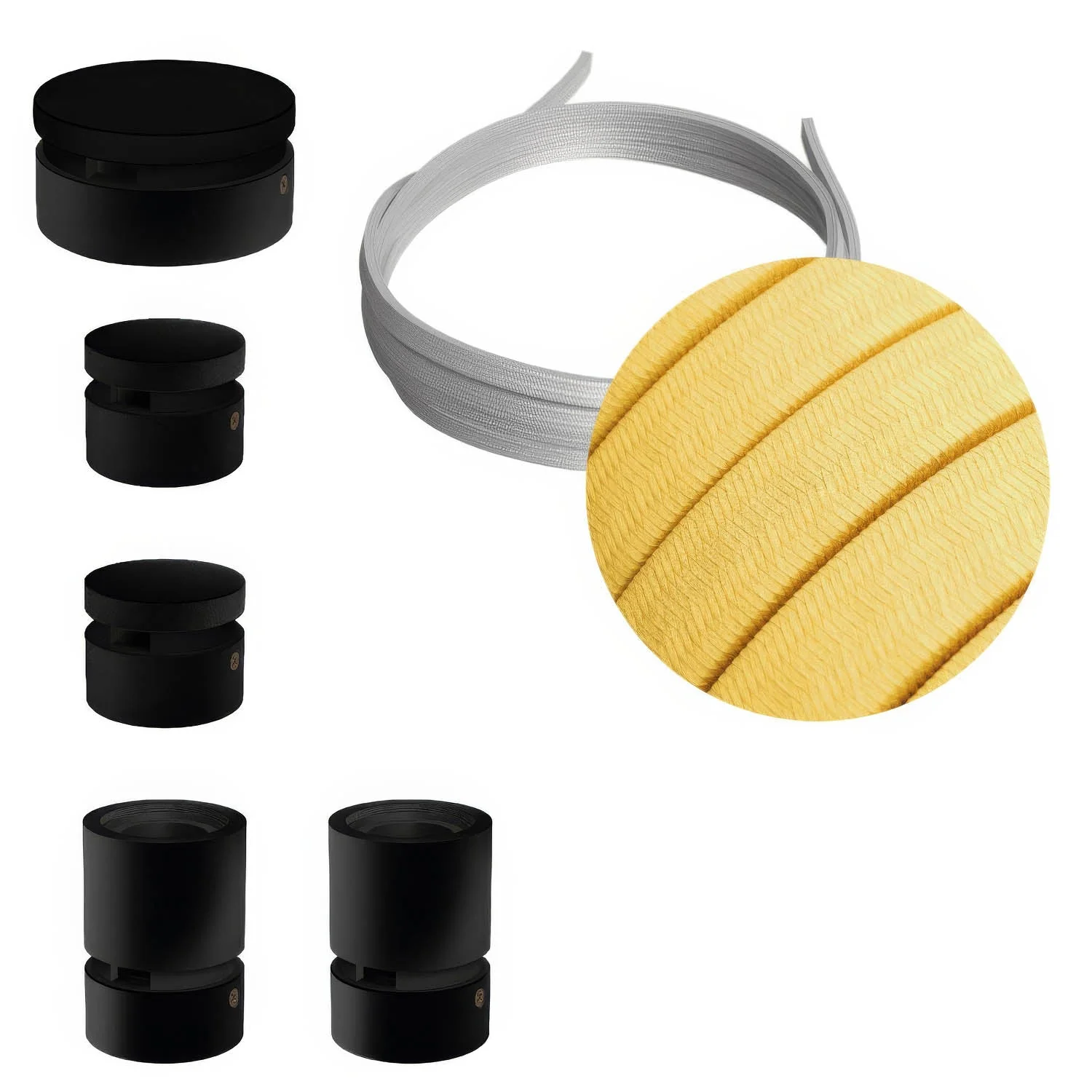 Filé Wiggle System-Set – mit 3 m CM10-Kabel für Lichterketten und 5 lackierten Holzkomponenten für den Innenbereich