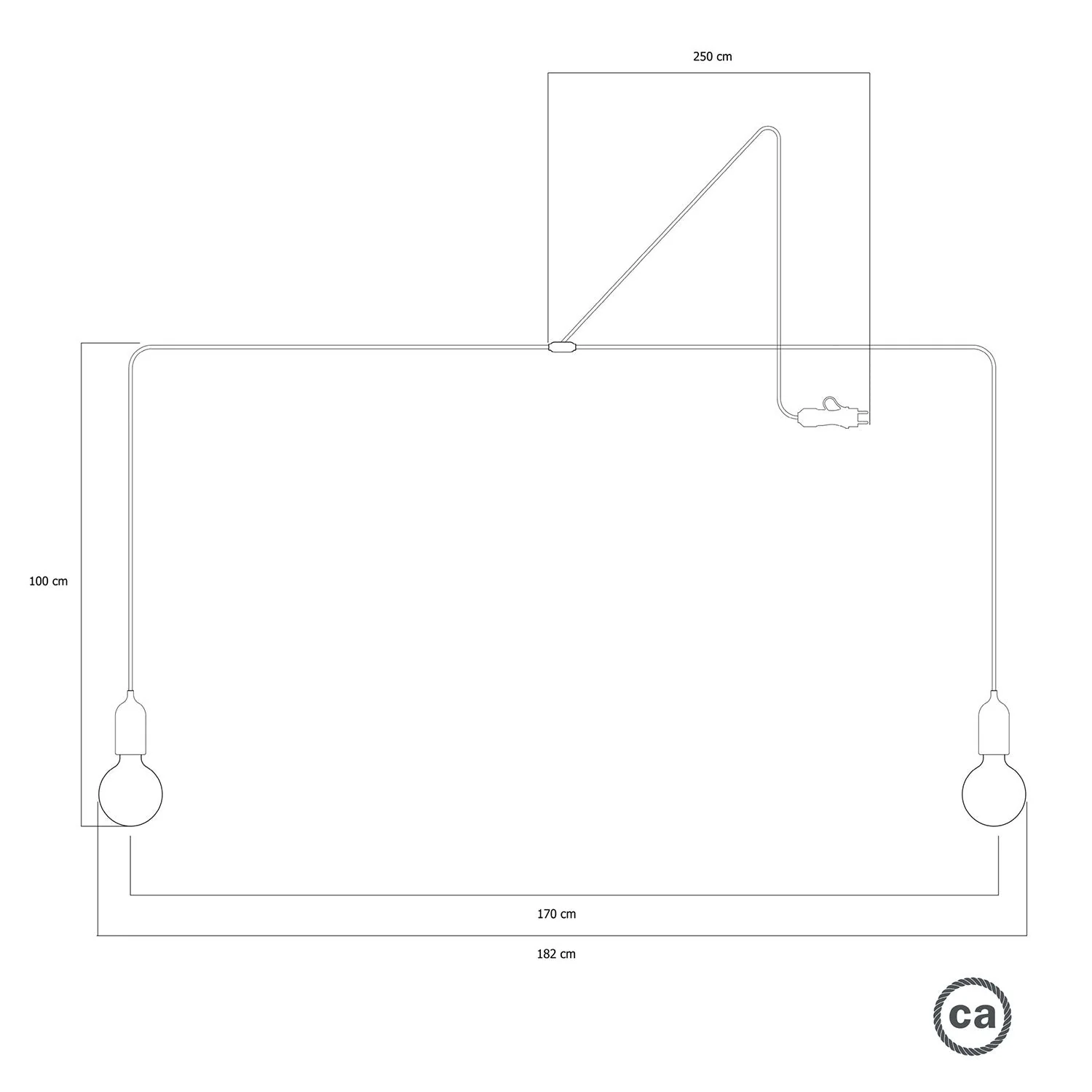 T-Snake Modulair Außenleuchte IP65 tragbar mit 2 Lichtquellen – Hellblau - Image 5