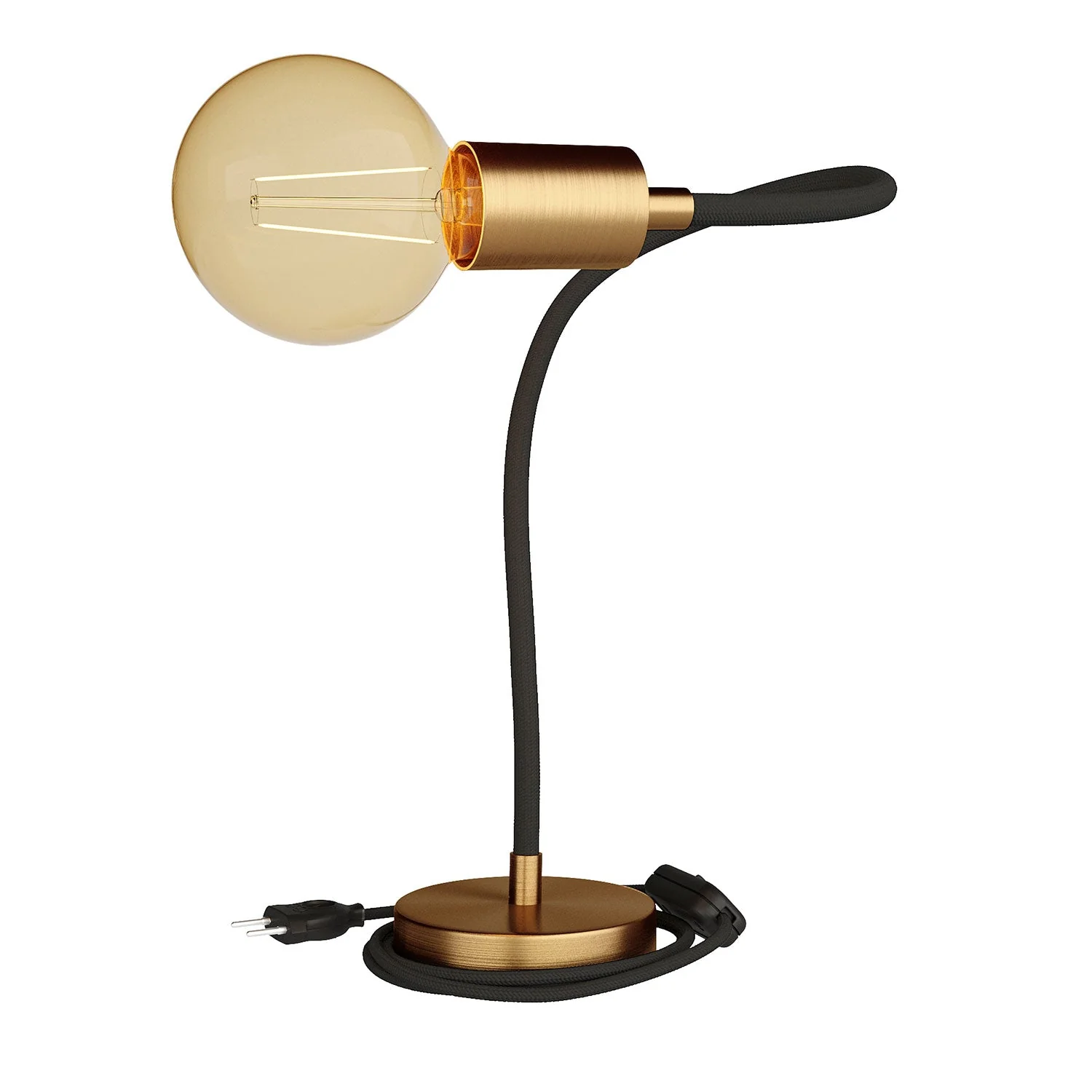 Table Flex schwenkbare Tischleuchte mit diffusem Licht – Satinbronze
