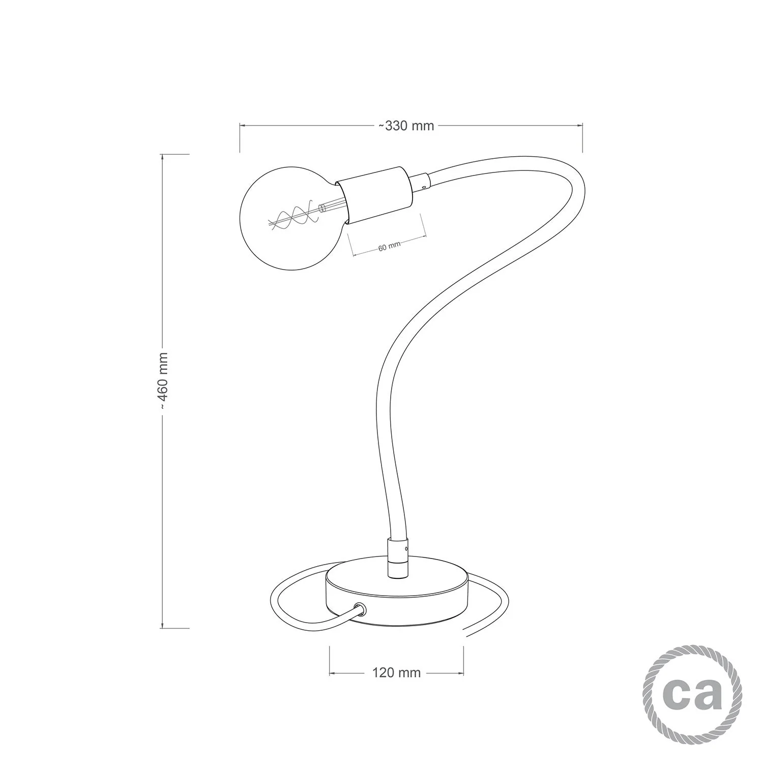 Table Flex schwenkbare Tischleuchte mit diffusem Licht – Satinbronze - Image 5