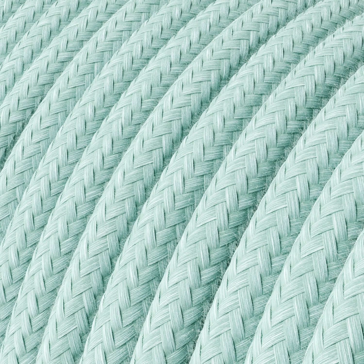 Textilkabel aus Baumwolle in Celadon Grün – Das Original Creative Cables, für exklusive Lampen – RC18 - Image 2