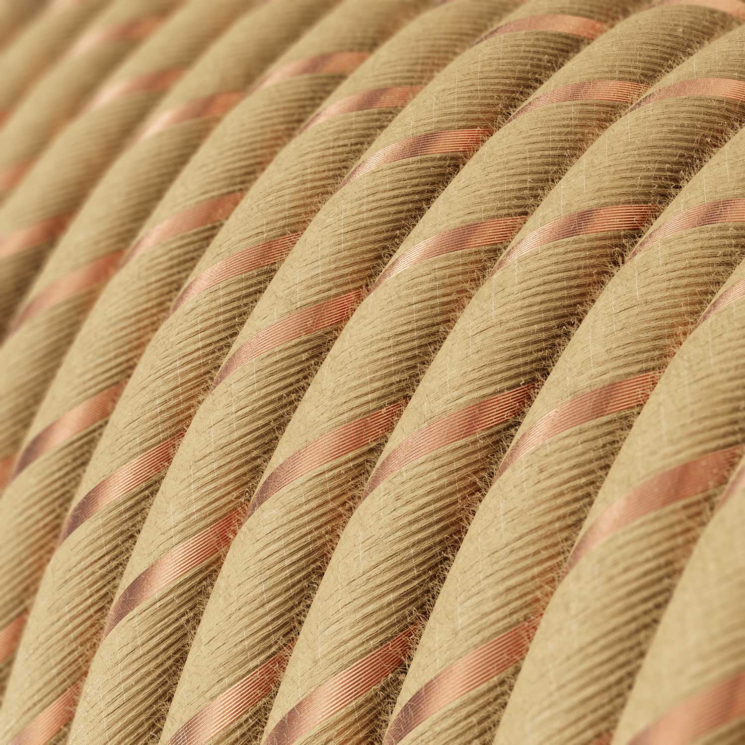 Textilkabel Beige aus Jute mit Kupferfaden Vertigo – Das Original Creative Cables, für Lichtdekoration – ERR04 - Image 2
