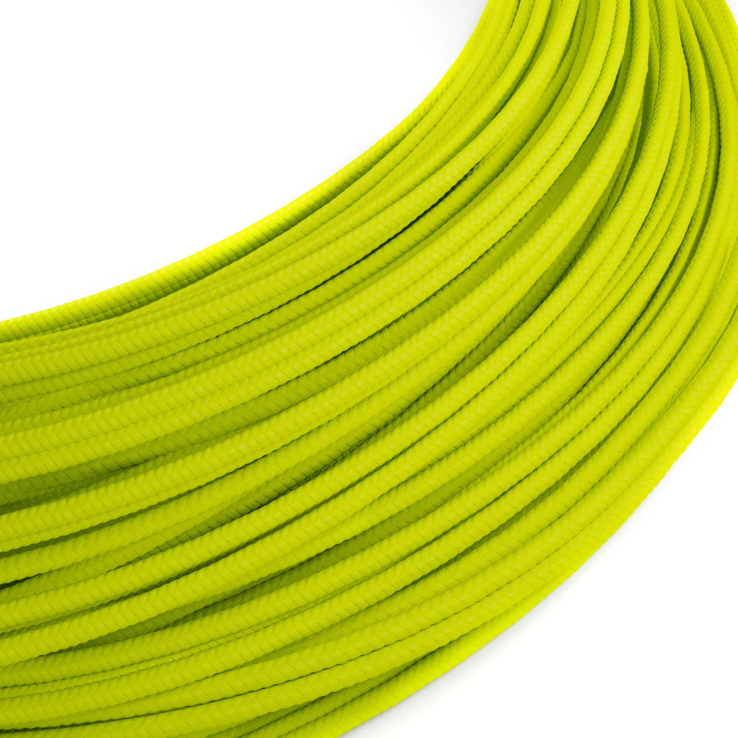 Extra-Low-Voltage-Textilkabel mit Stoffummantelung Gelb Fluo RF10