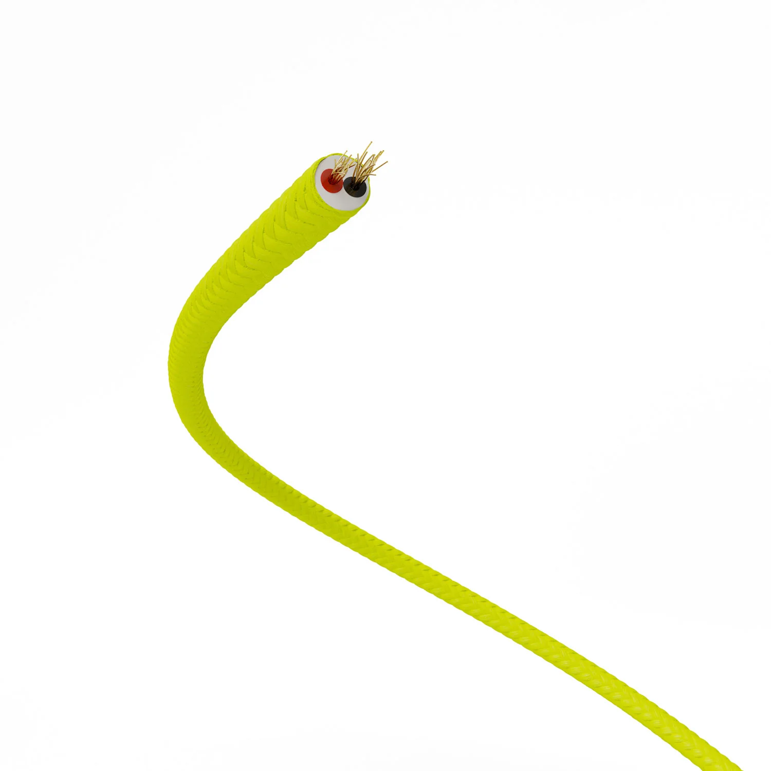 Extra-Low-Voltage-Textilkabel mit Stoffummantelung Gelb Fluo RF10 - Image 3