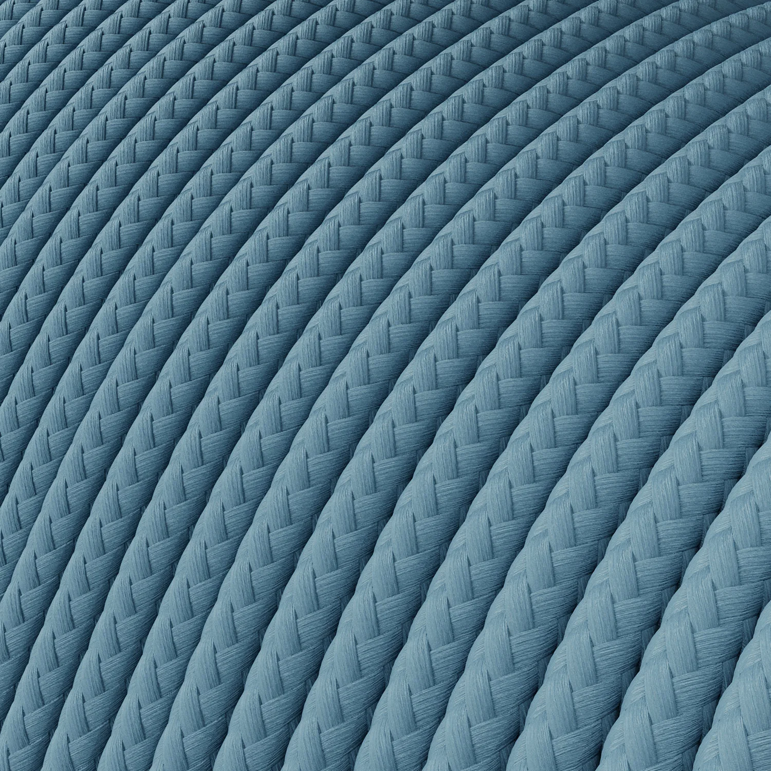 Extra-Low-Voltage-Textilkabel mit Stoffummantelung in Seidenoptik Hellblau RM17 - Image 2