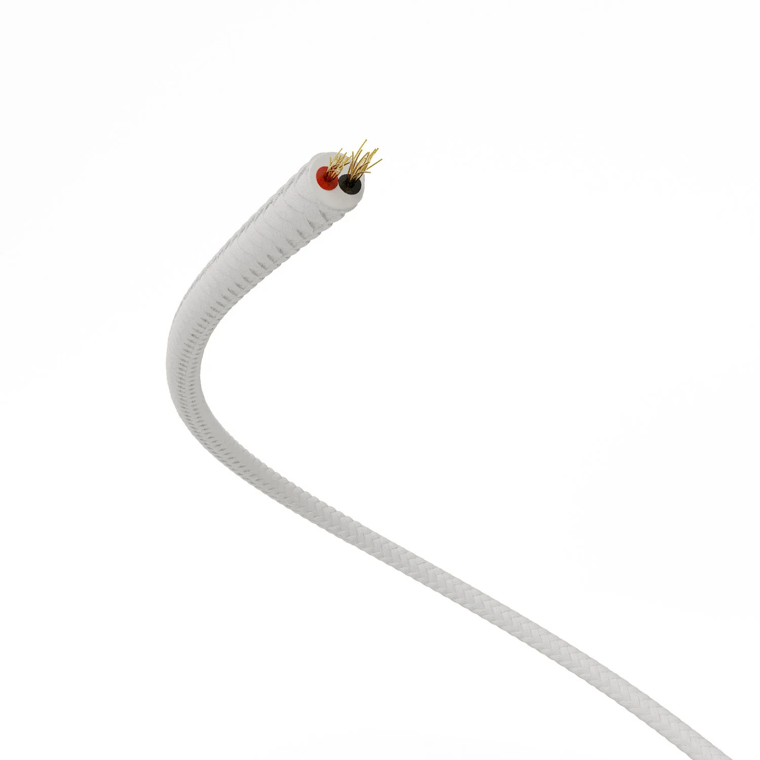 Extra-Low-Voltage-Textilkabel mit Stoffummantelung in Seidenoptik Weiß RM01 - Image 3