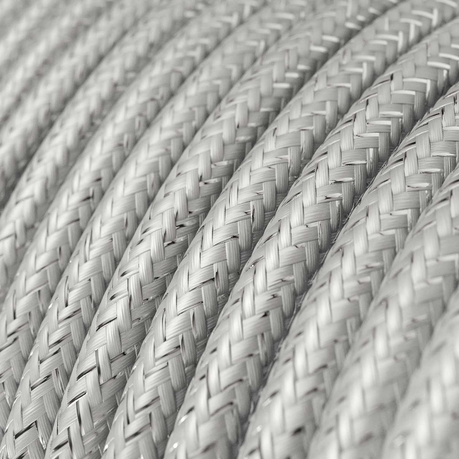 Glänzendes und glitzerndes silbernes Textilkabel – Das Original von Creative Cables, für Lampen und sichtbare Designleitungen – RL02 - Image 2