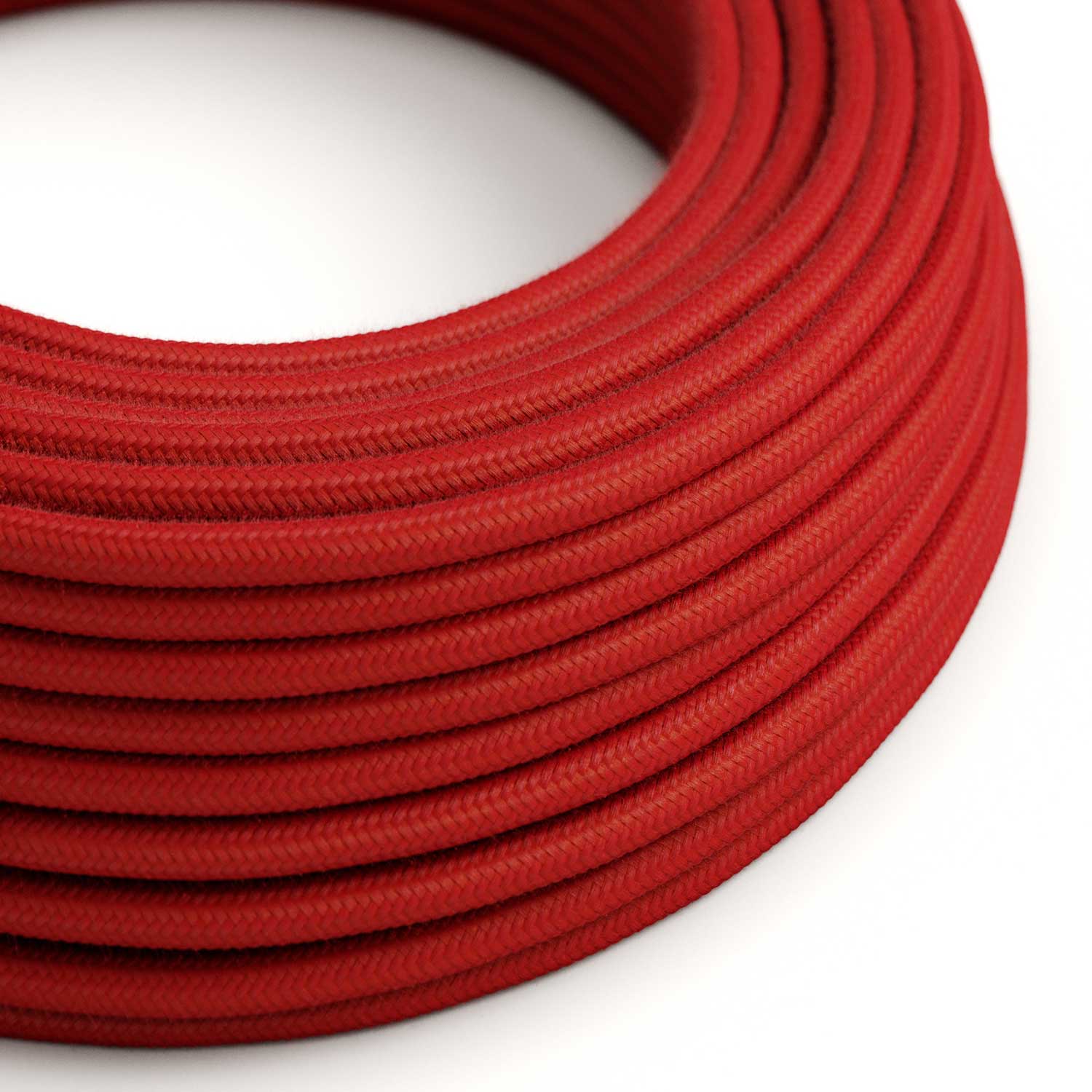 Textilkabel Feuerrot aus Baumwolle – Das Original Creative-Cables – RC35 rund 2x0,75mm / 3x0,75mm