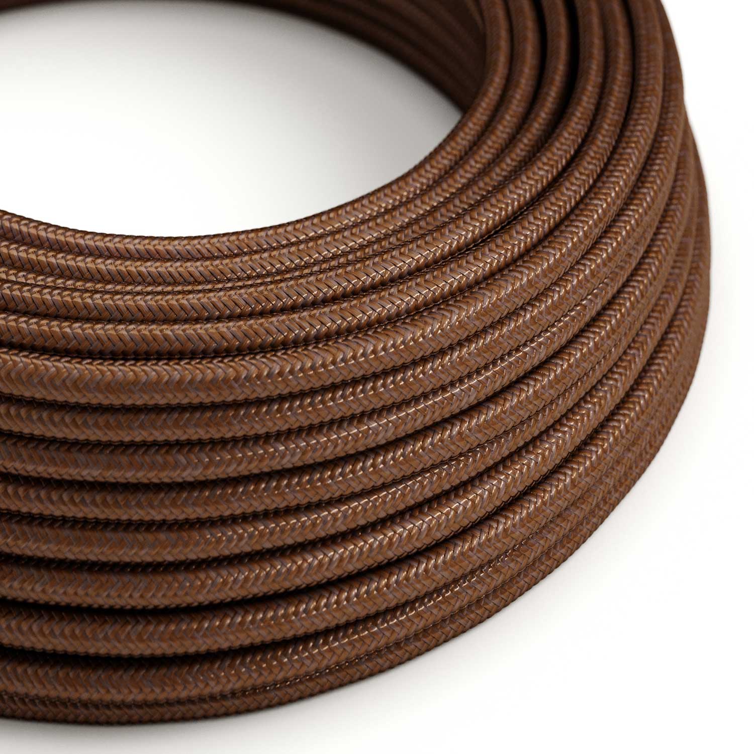 Stoffummanteltes Kabel – Glänzender Rost RM36 – UL-zertifiziert