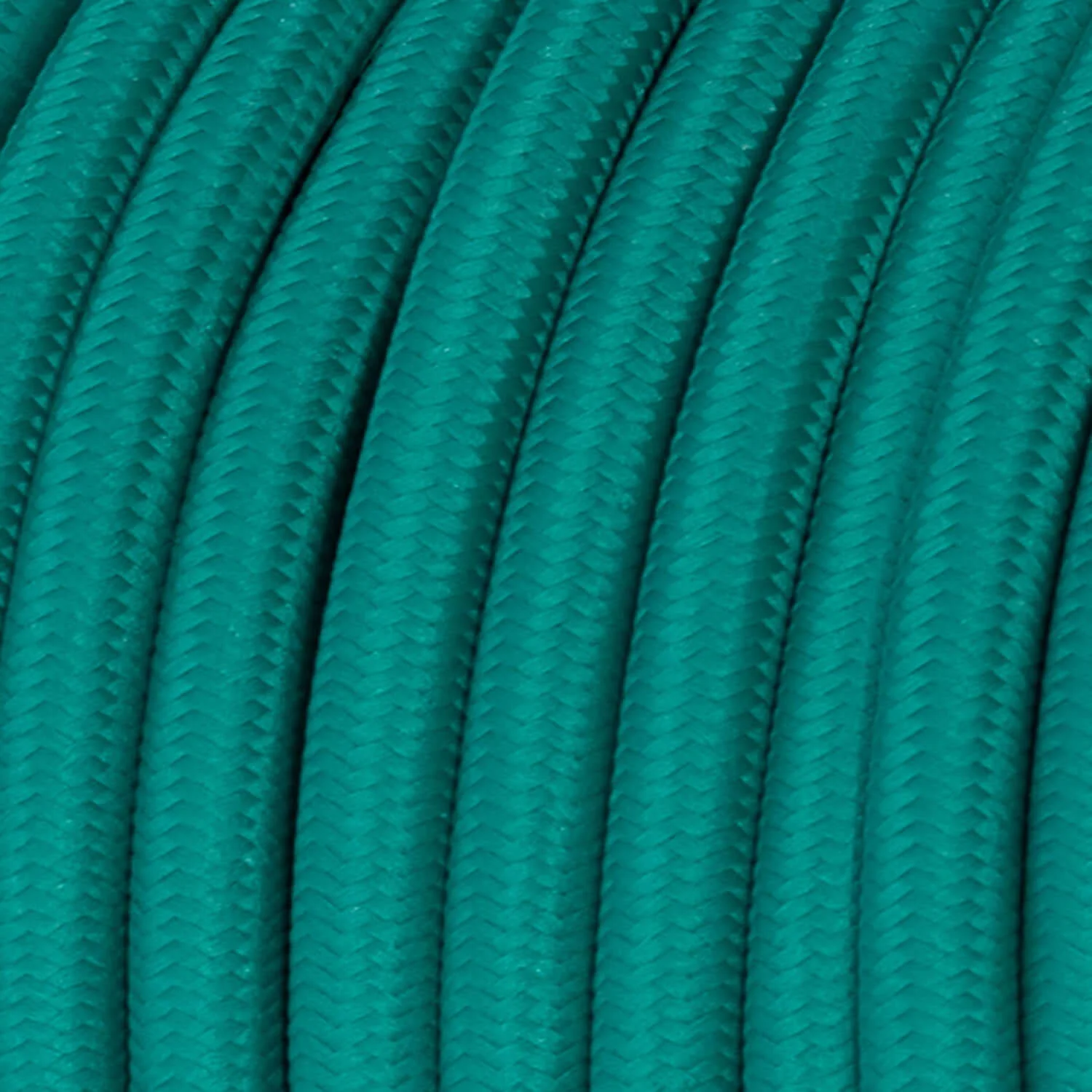 Glänzendes Textilkabel in Türkis - Das Original von Creative Cables, entworfen, um Ihre Lampen zu veredeln - RM71 - Image 2