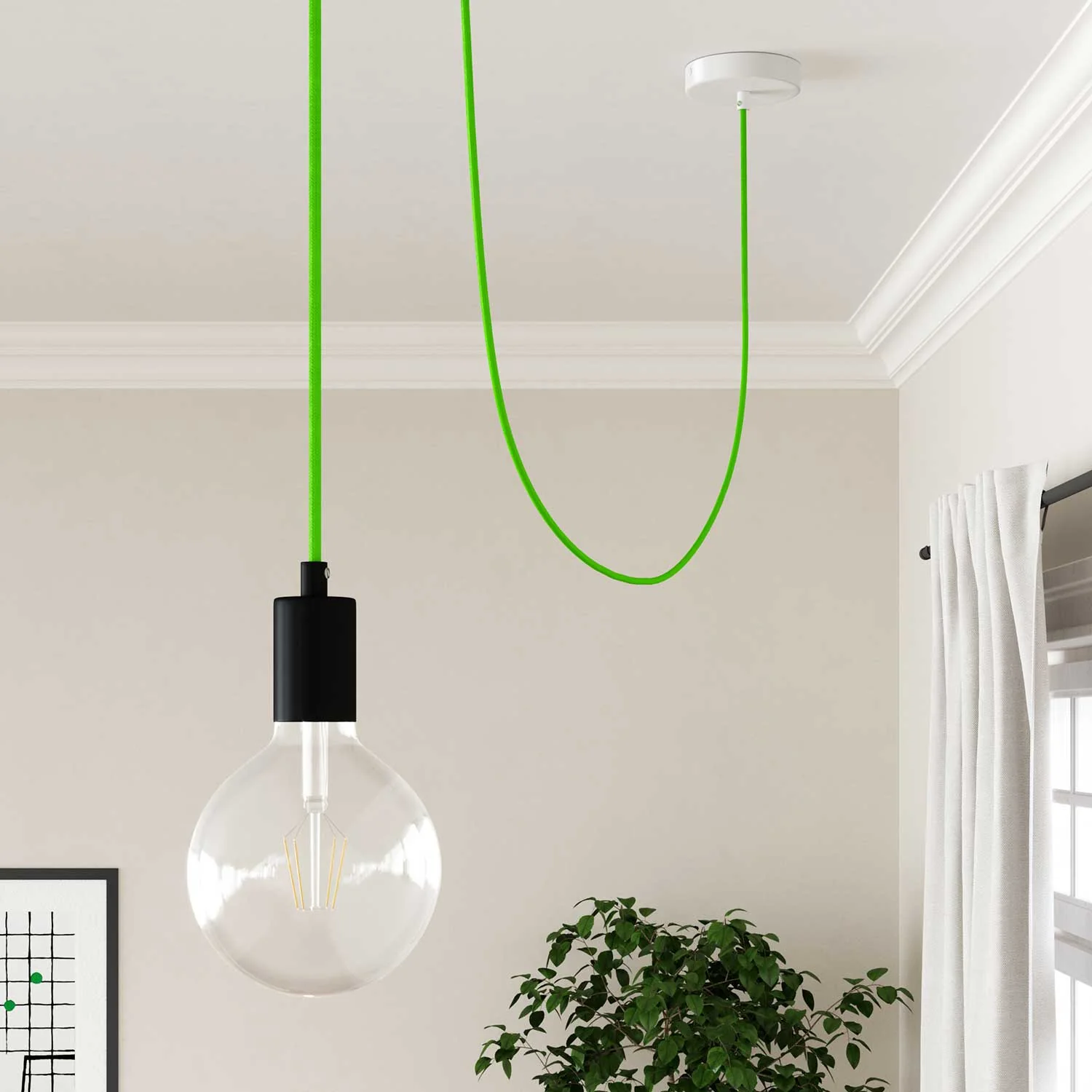 Stoffummanteltes Kabel – Neon Grün RF06 – UL-zertifiziert - Image 3