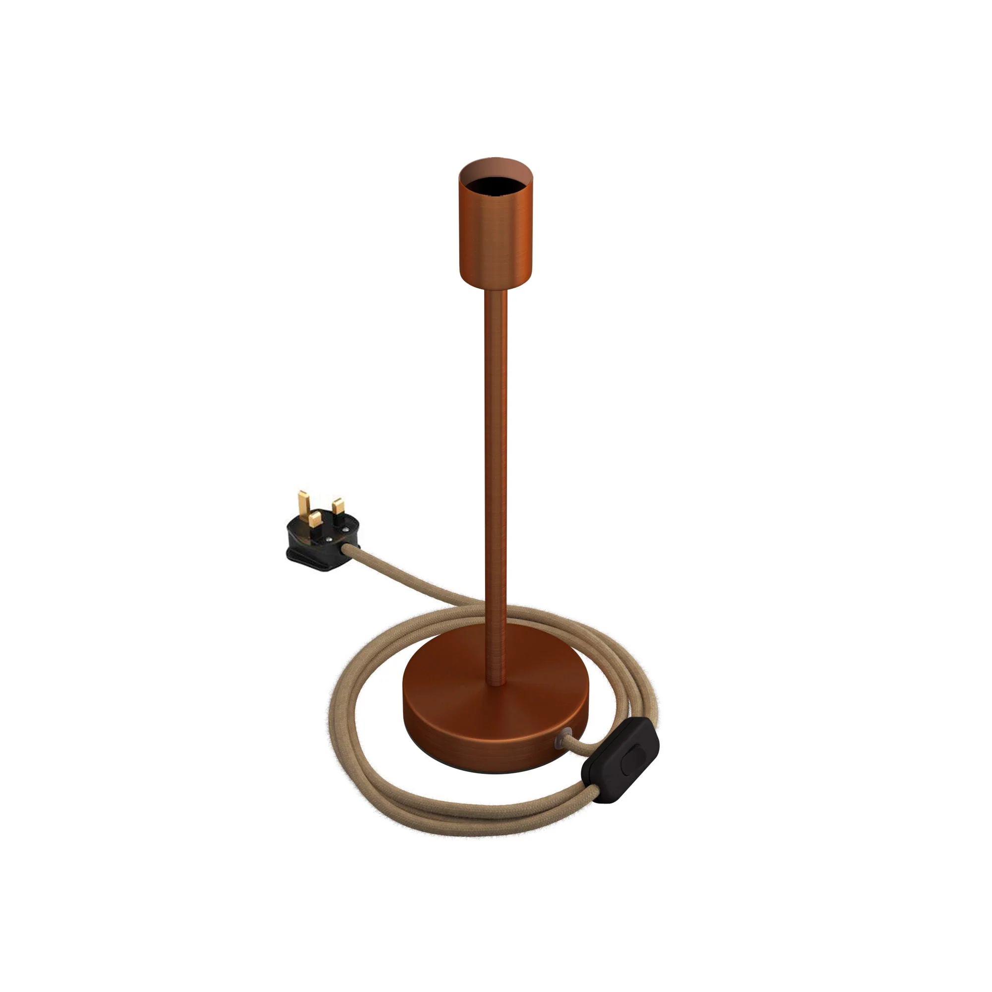 Alzaluce – Tischlampe aus Metall mit UK-Stecker – Satiniertes Kupfer - Image 11