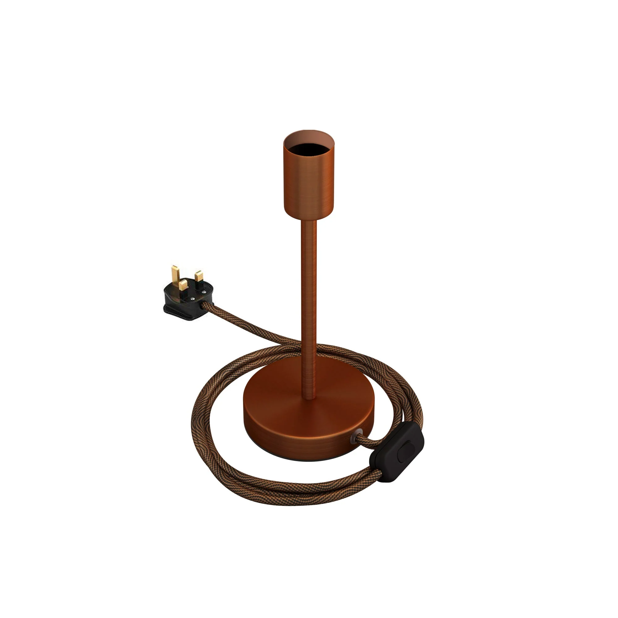 Alzaluce – Tischlampe aus Metall mit UK-Stecker – Satiniertes Kupfer - Image 9