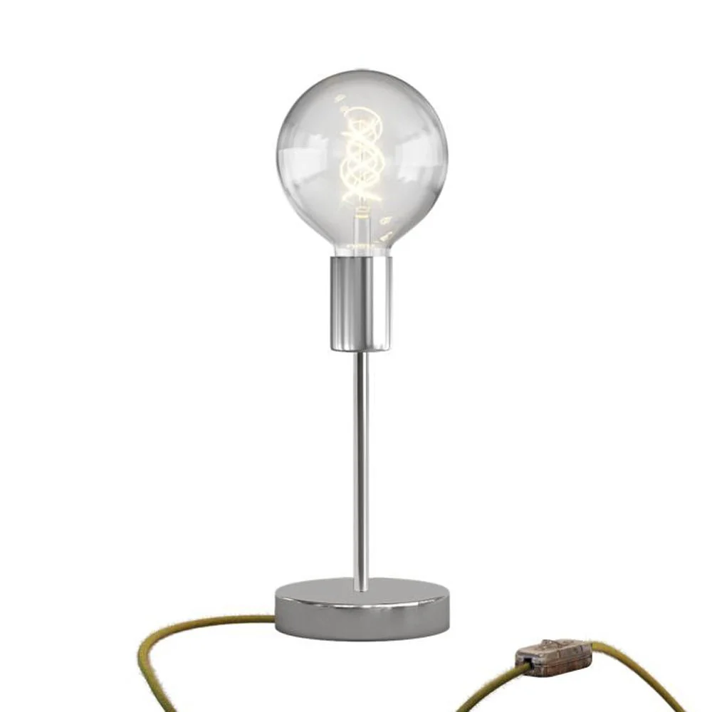 Tischleuchte Alzaluce Globo aus Metall – Chrom.
