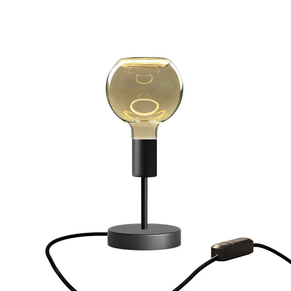 Tischleuchte Alzaluce Globo Ghost aus Metall und UK-Stecker – Matt Schwarz - Image 5