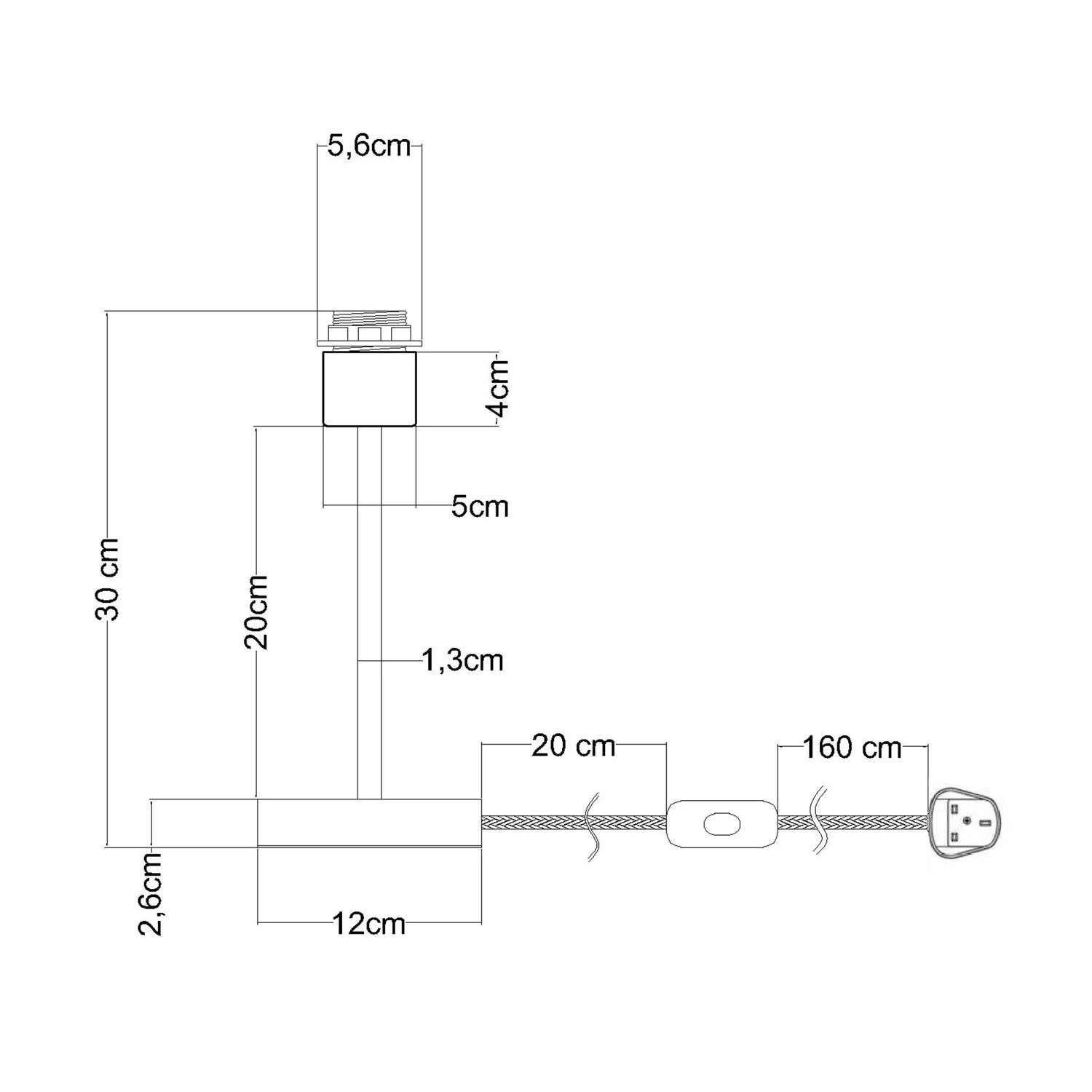 Tischlampe aus Holz für Lampenschirm – Alzaluce Wood mit UK-Stecker – Neutral - Image 4