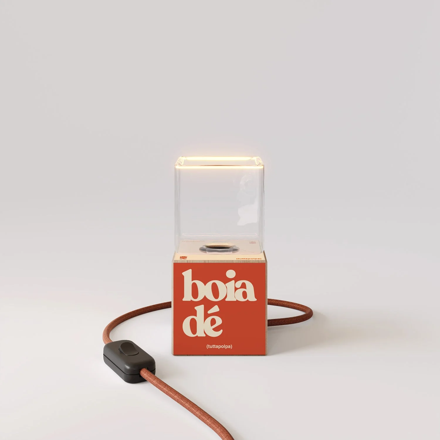 Tischlampe Cubetto „Boia de“ mit englischem Stecker und Ghost-Glühbirne - Tuttapolpa - Image 5