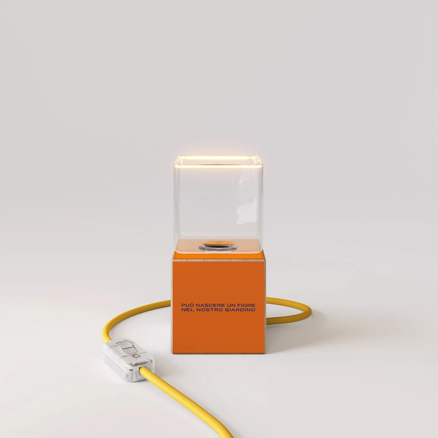 Tischlampe Cubetto „Può nascere un fiore“ mit Ghost Glühbirne - Santomanifesto - Image 5