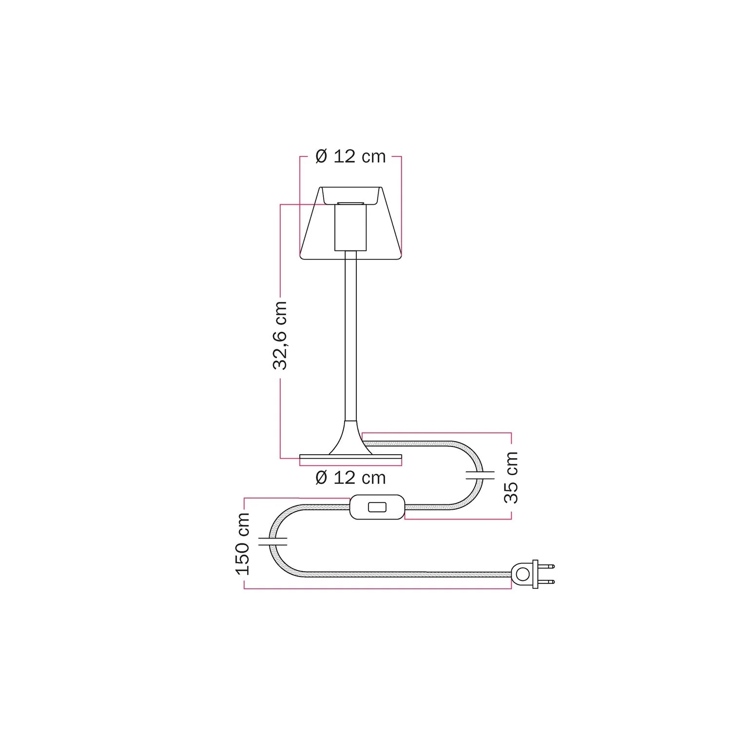 Tischlampe MAG-Y G07 mit rundem Metallfuß – Mattweiß - Image 5