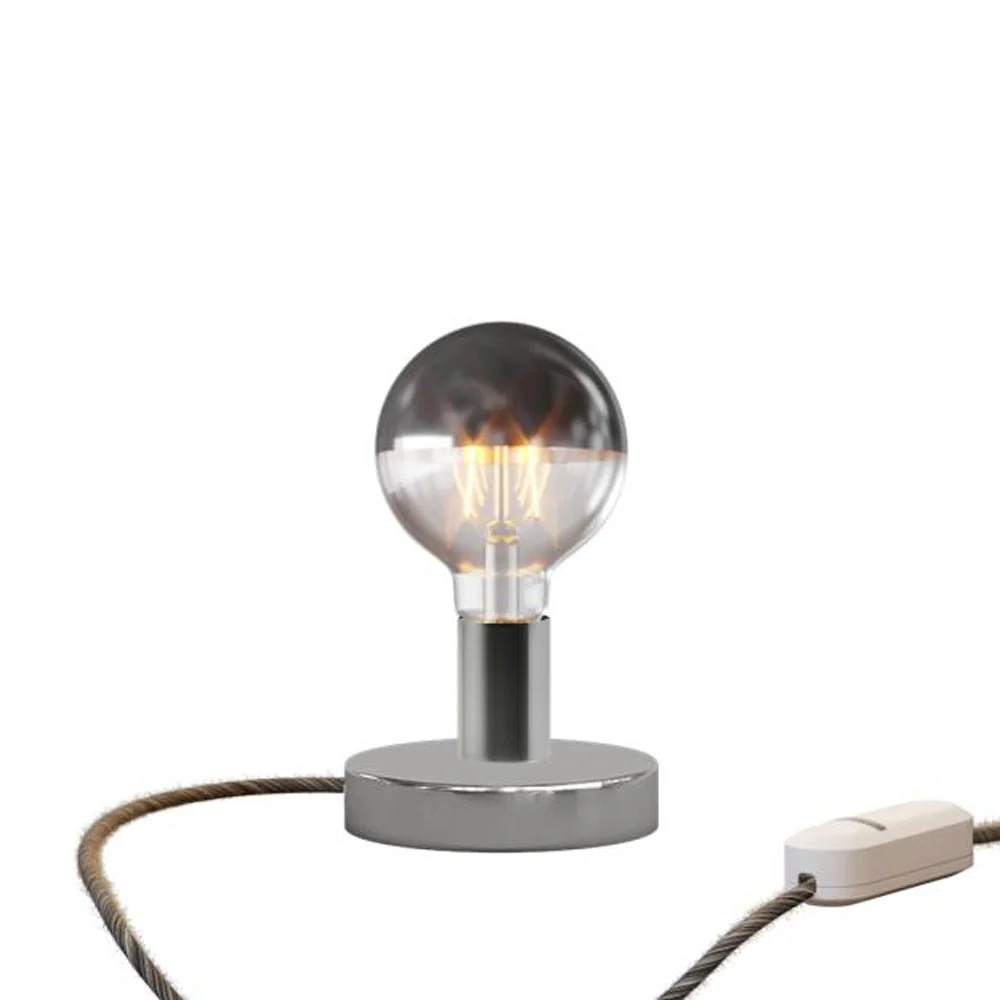 Tischlampe Posaluce Half Cup aus Metall mit UK-Stecker - Chrom - Image 5