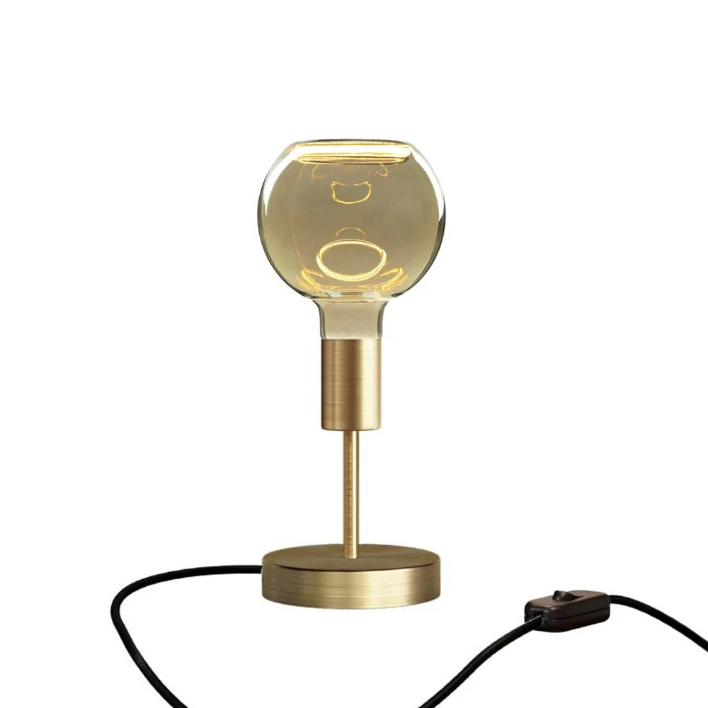 Tischlampe Alzaluce Globo Ghost aus Metall mit UK-Stecker - Satinbronze