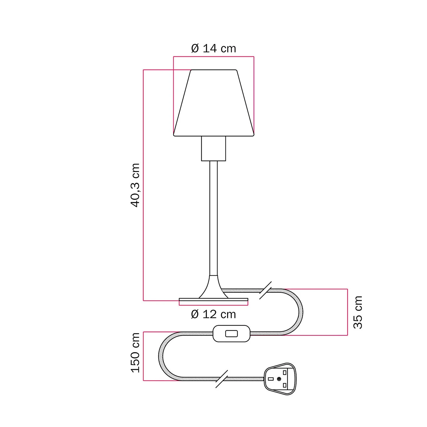 MAG-Y Tischleuchte mit rundem Metallfuß, Lampenschirm und UK-Stecker – Satinbronze - Image 5