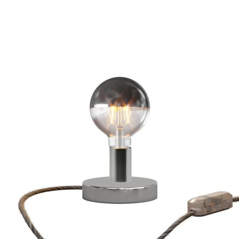 Tischleuchte Posaluce Half Cup aus Metall – Chrom - Image 5