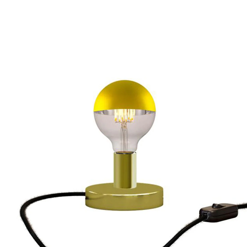 Tischlampe Posaluce Half Cup aus Metall - Messing